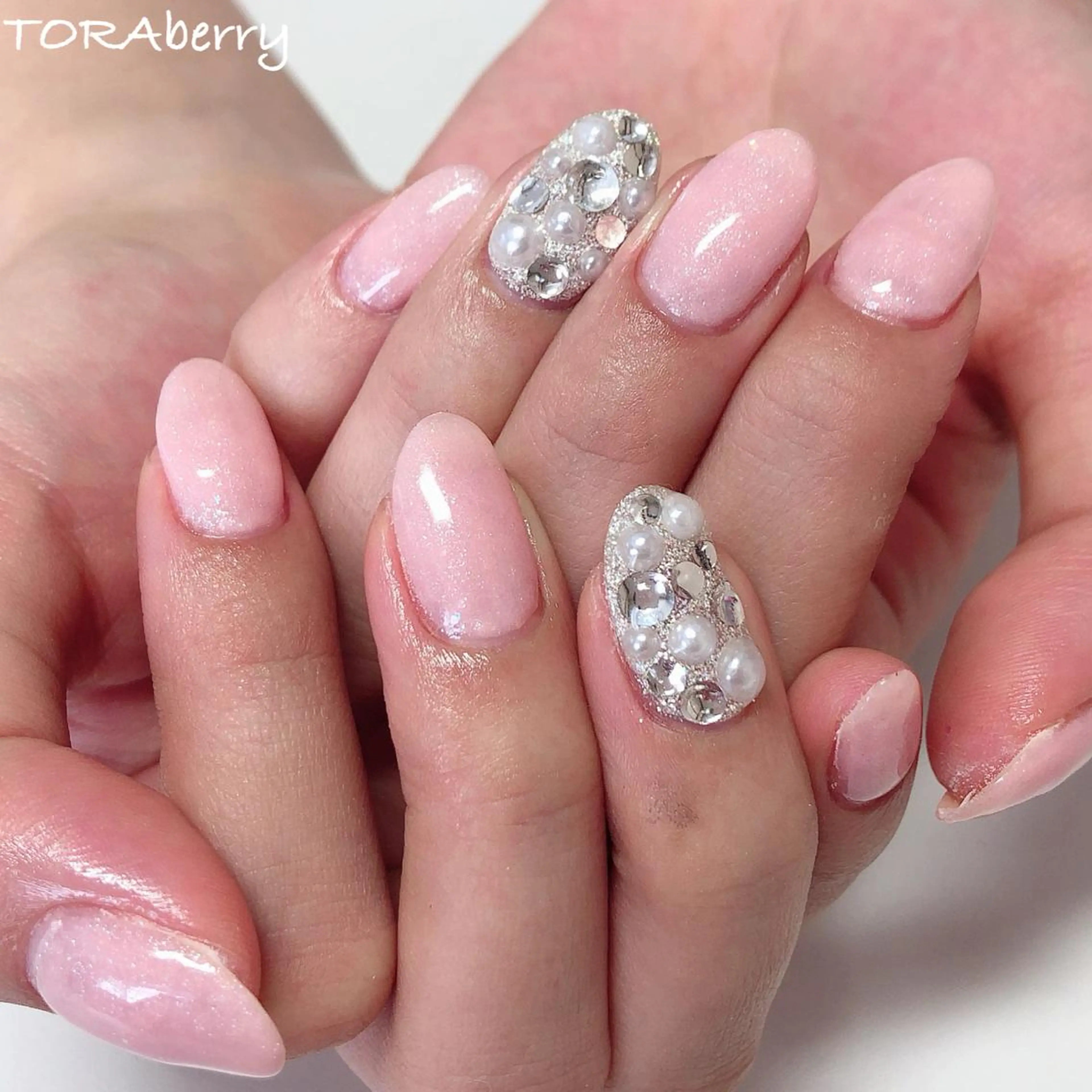 ネイル ピンク ハンドネイル ネイリスト なつみのネイルデザイン