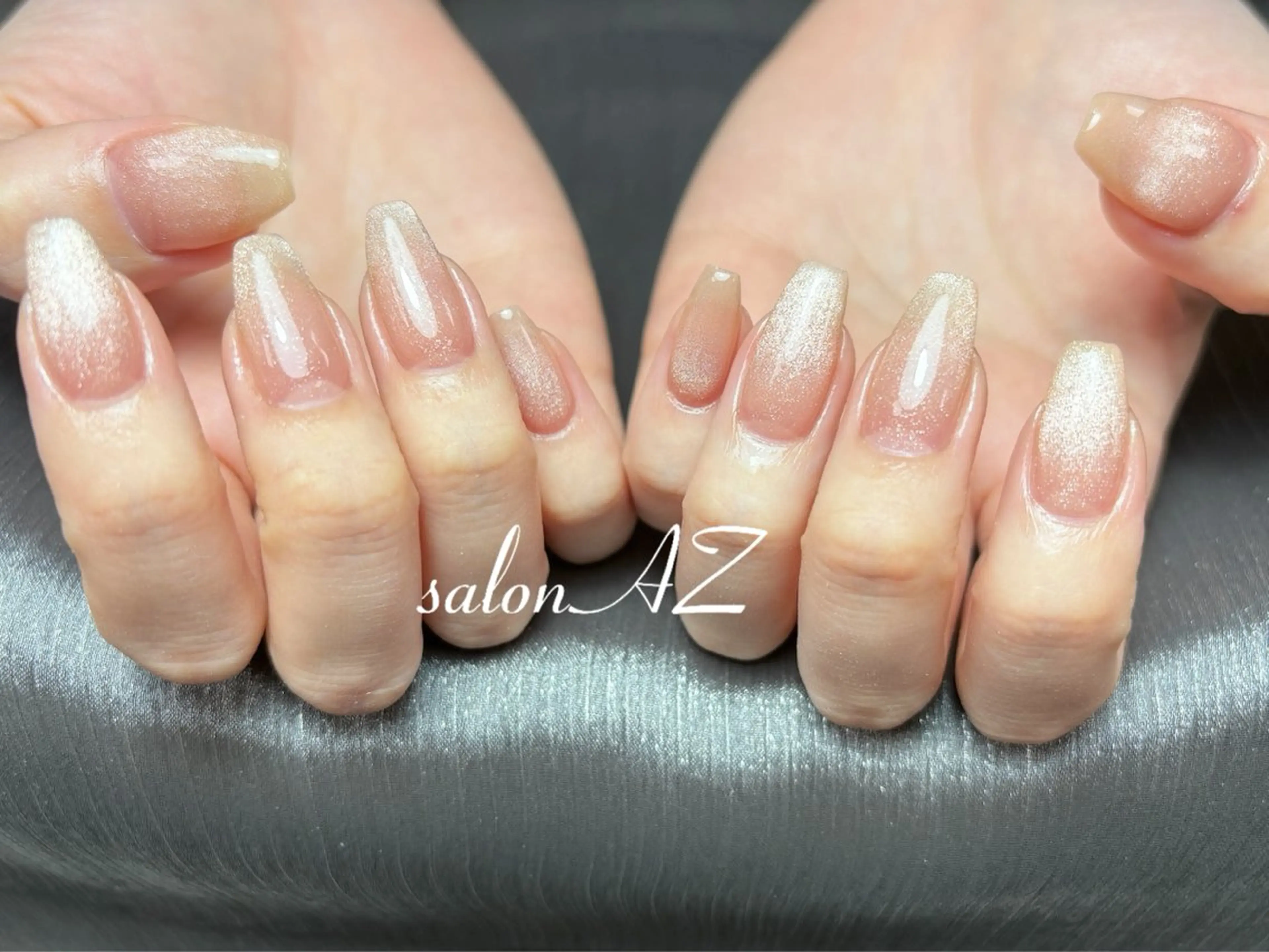 ネイル 長さ出し フットネイル フレンチネイル マグネットネイル ニュアンスネイル salon AZのネイルデザイン