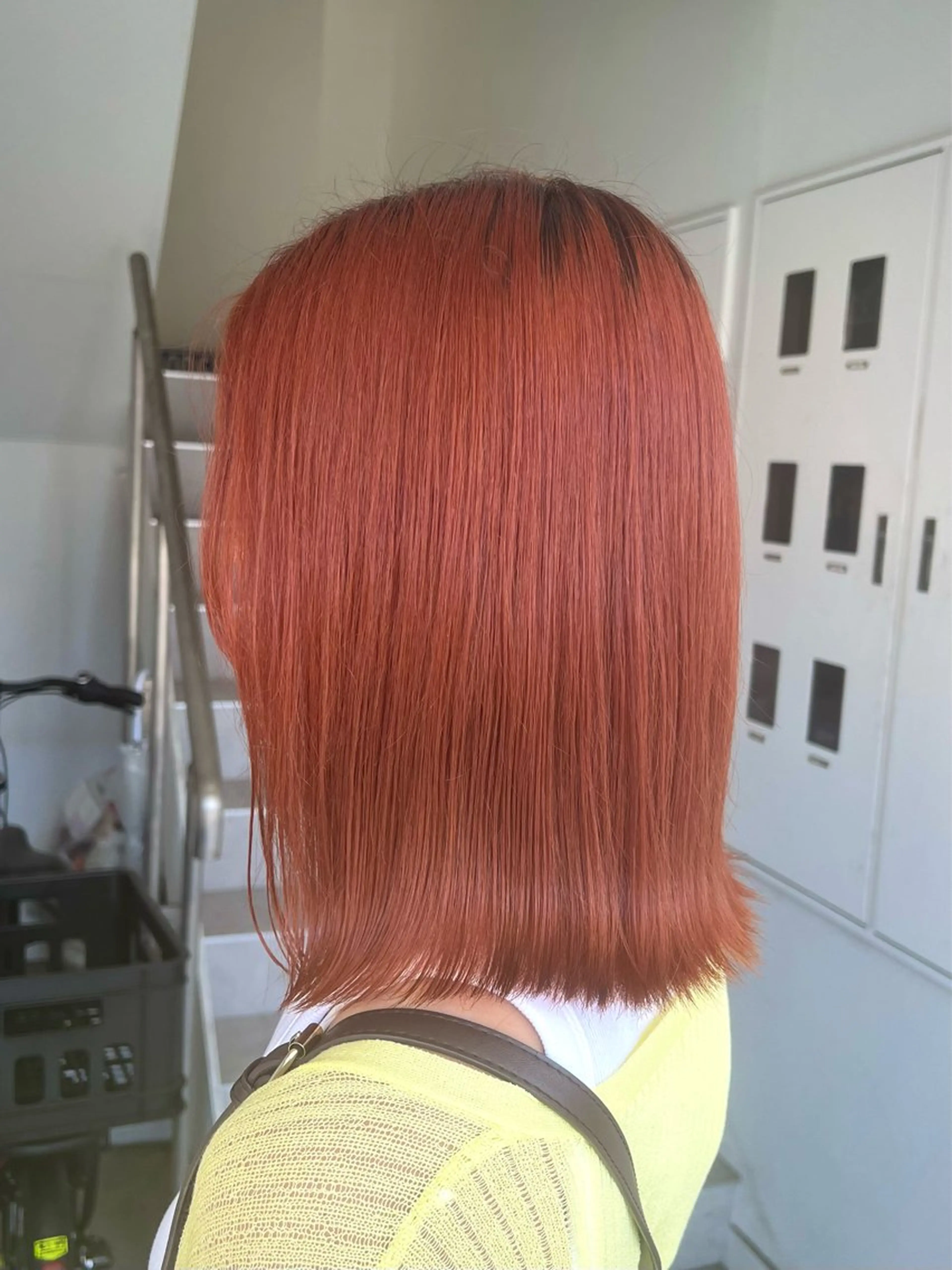 セミロング カラー ブリーチ オレンジ カット ヘアカラー Ami ブリーチ/ハイトーンのヘアスタイル