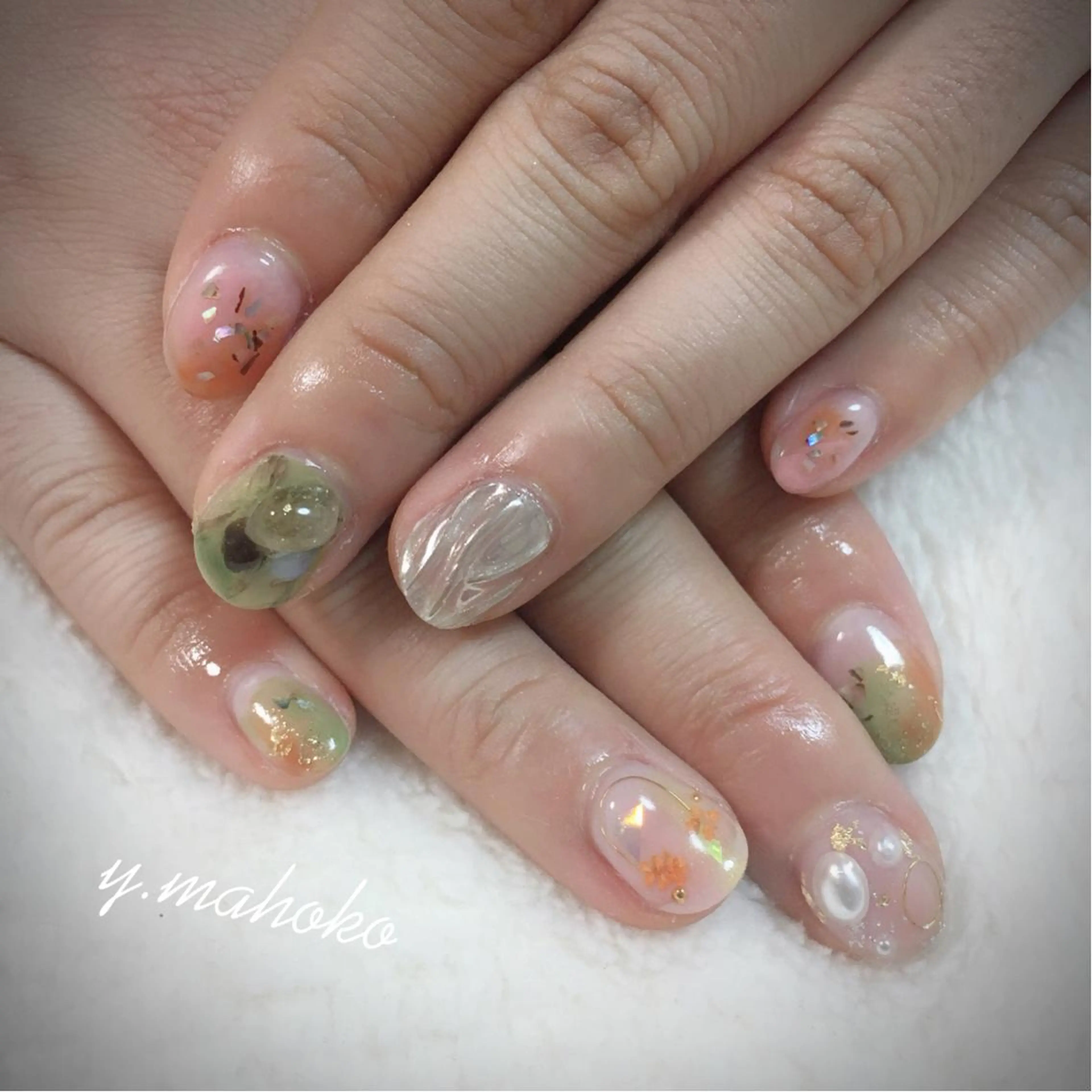 ネイル She nail studio 原宿所属・パラジェル有/ スカルプ/mahoのネイルデザイン