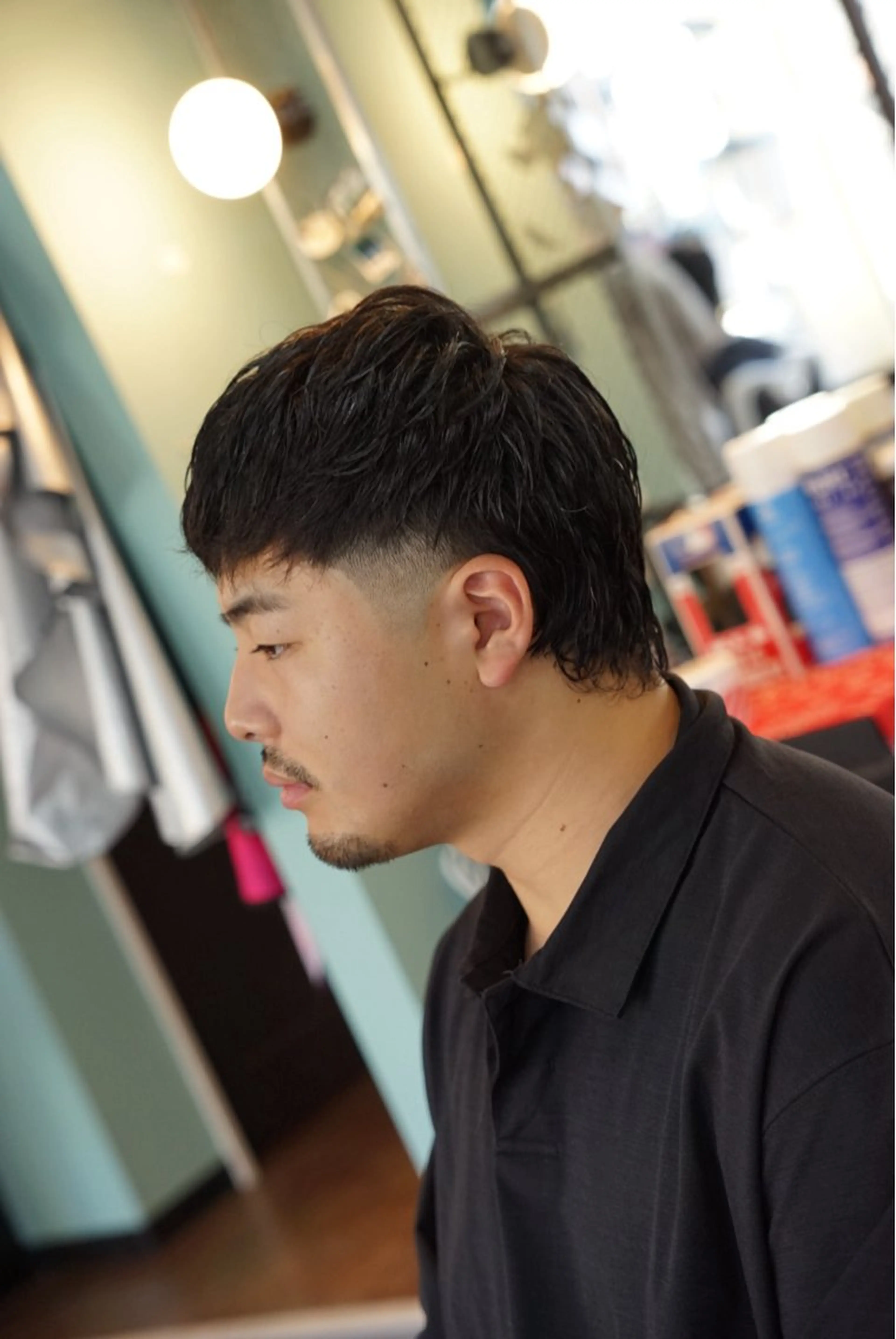 ショート メンズ メンズパーマ ツーブロック くせ毛 マレットヘア カット ヘアセット TIGHT SWAG BARBERWORKS所属・メンズカット/ 三軒茶屋/YUTOのヘアスタイル
