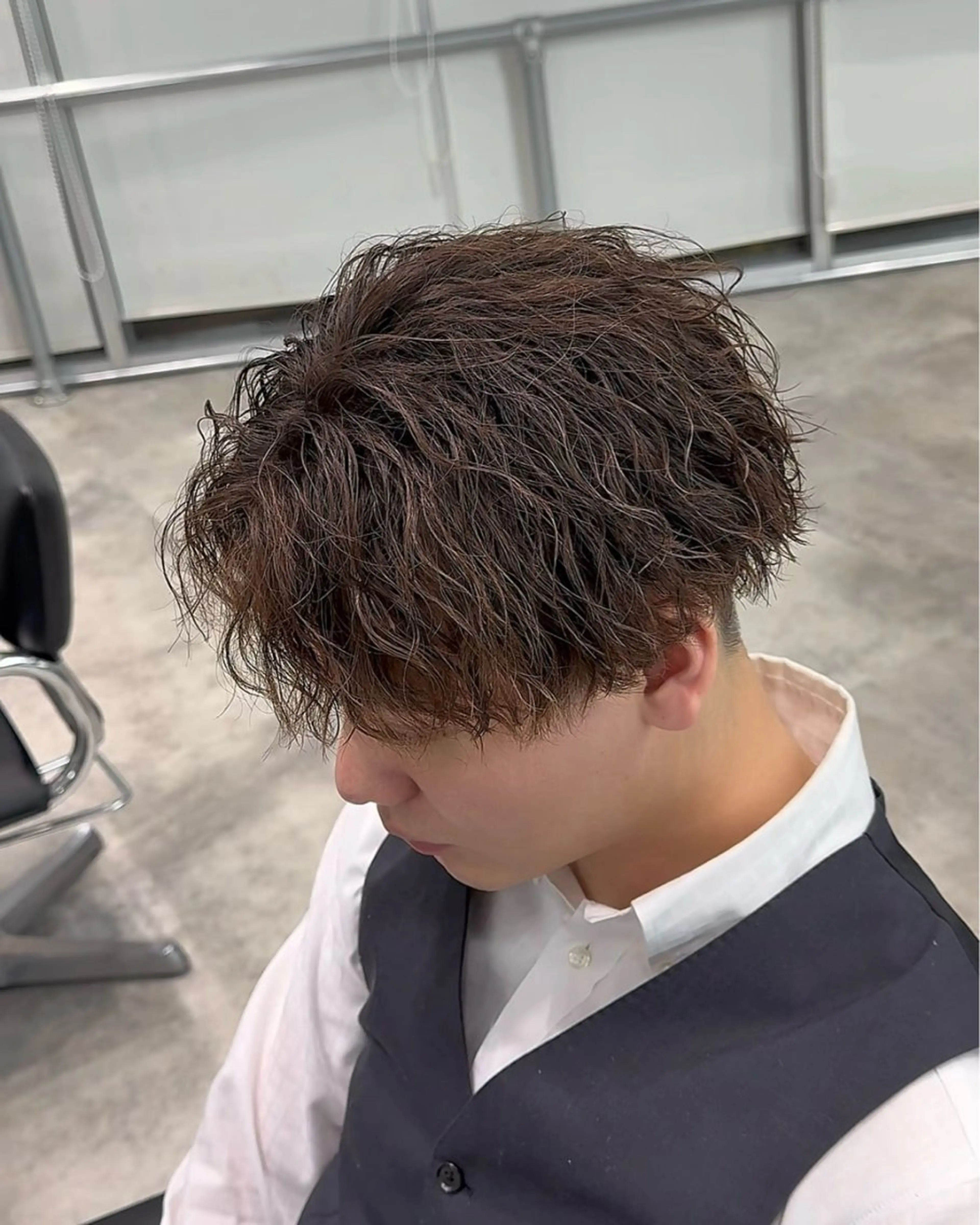 メンズ センターパート カット パーマ 👑原宿メンズパーマ /原宿/かずま👑のヘアスタイル