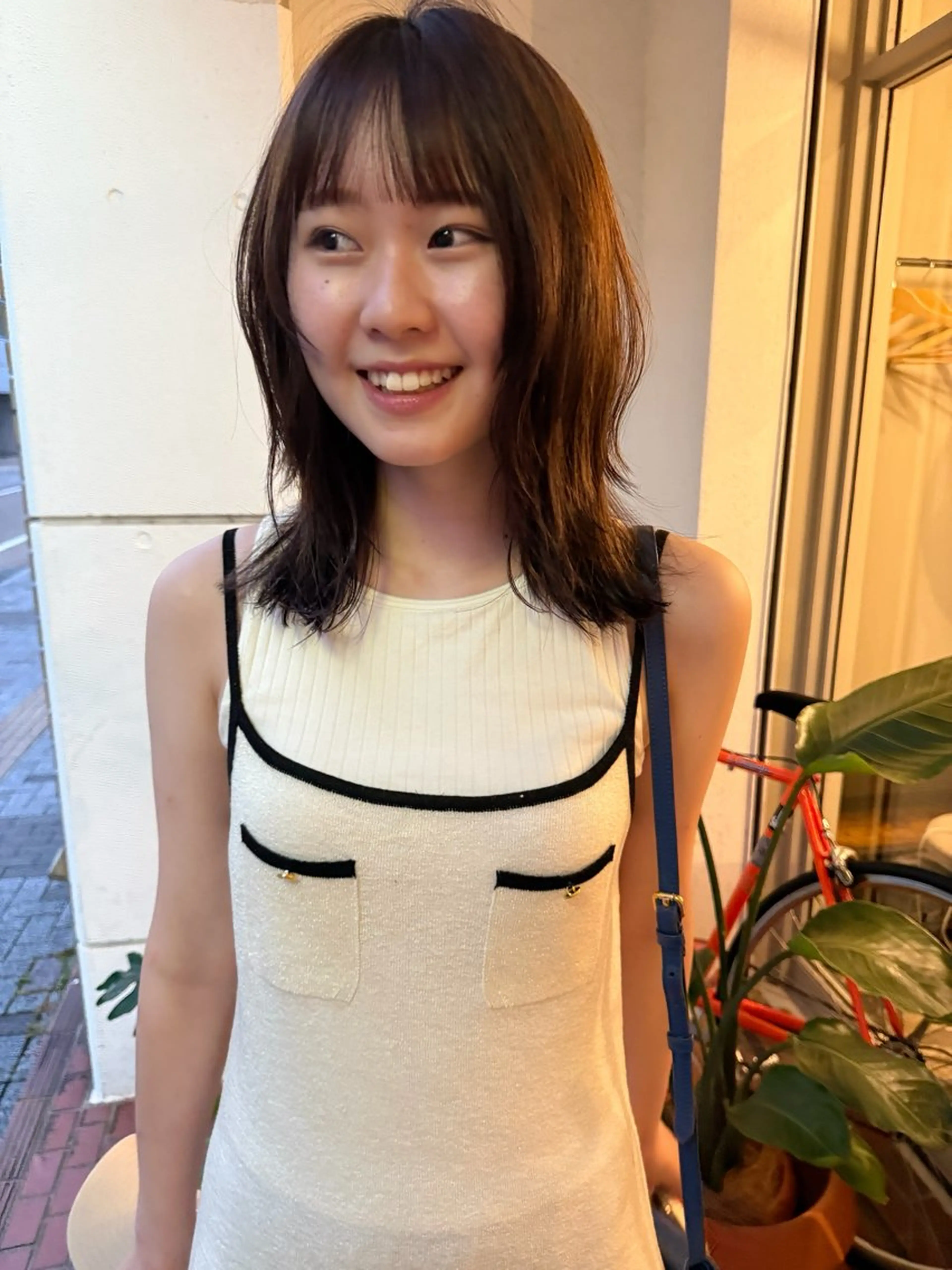 ミディアム レイヤーカット ショート/パーマ /muku サリのヘアスタイル