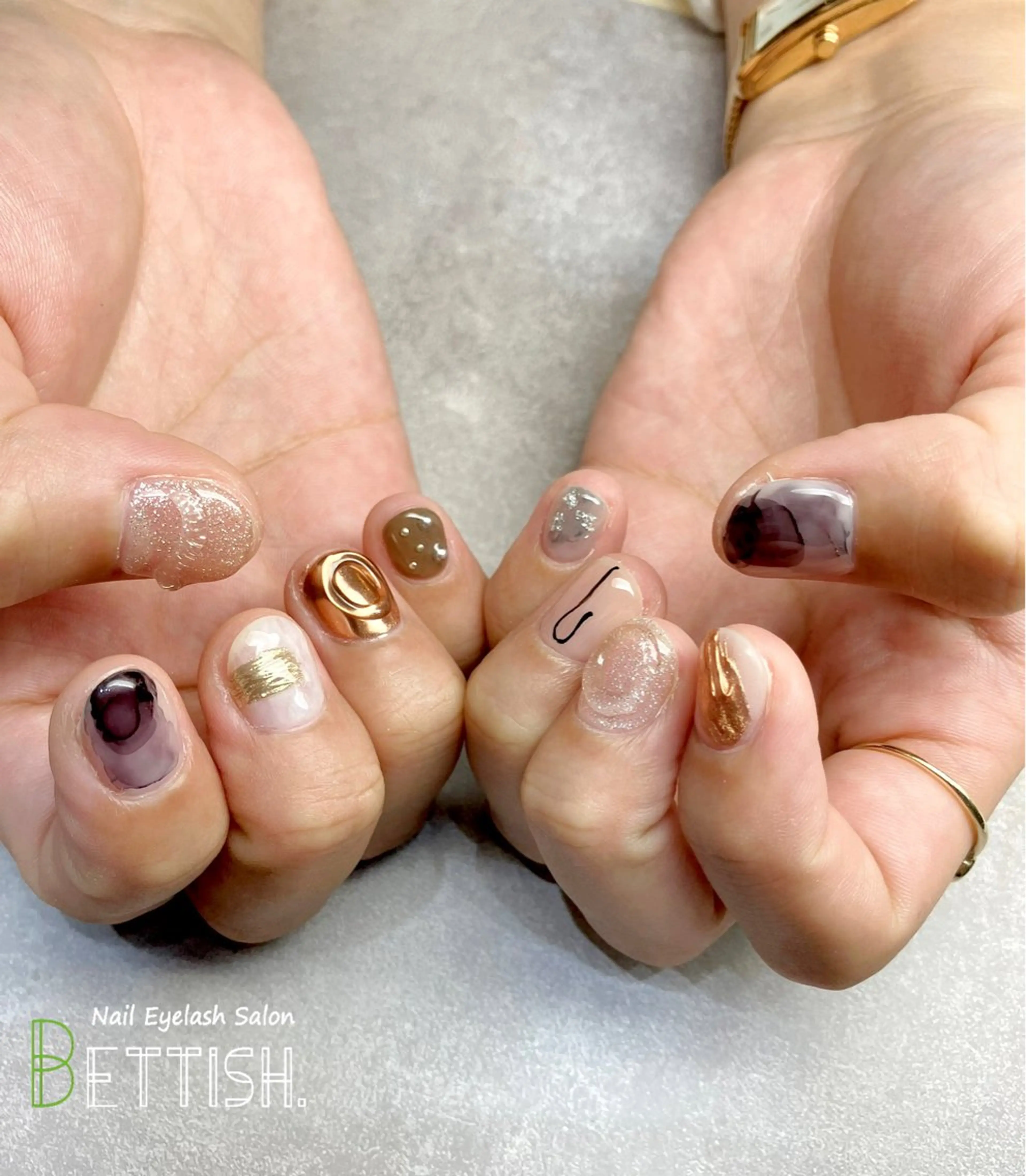 ネイル 持ち込み ニュアンスネイル ハンドネイル BETTISH. KUMIKO☺︎︎のネイルデザイン