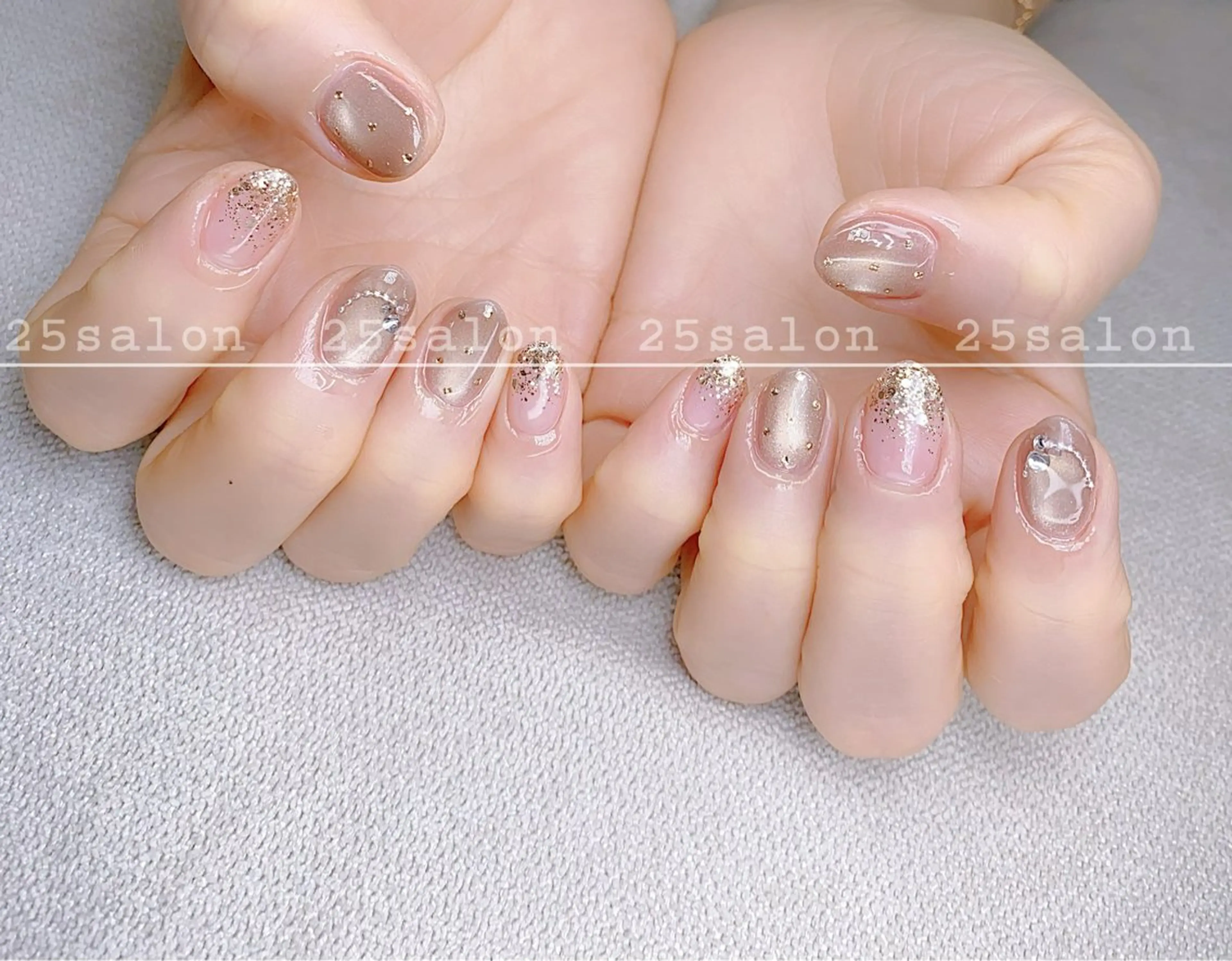 ネイル ジェルネイル 韓国ネイル ニュアンスネイル パラジェル ワンホンネイル 2 5のマツエク・マツパデザイン
