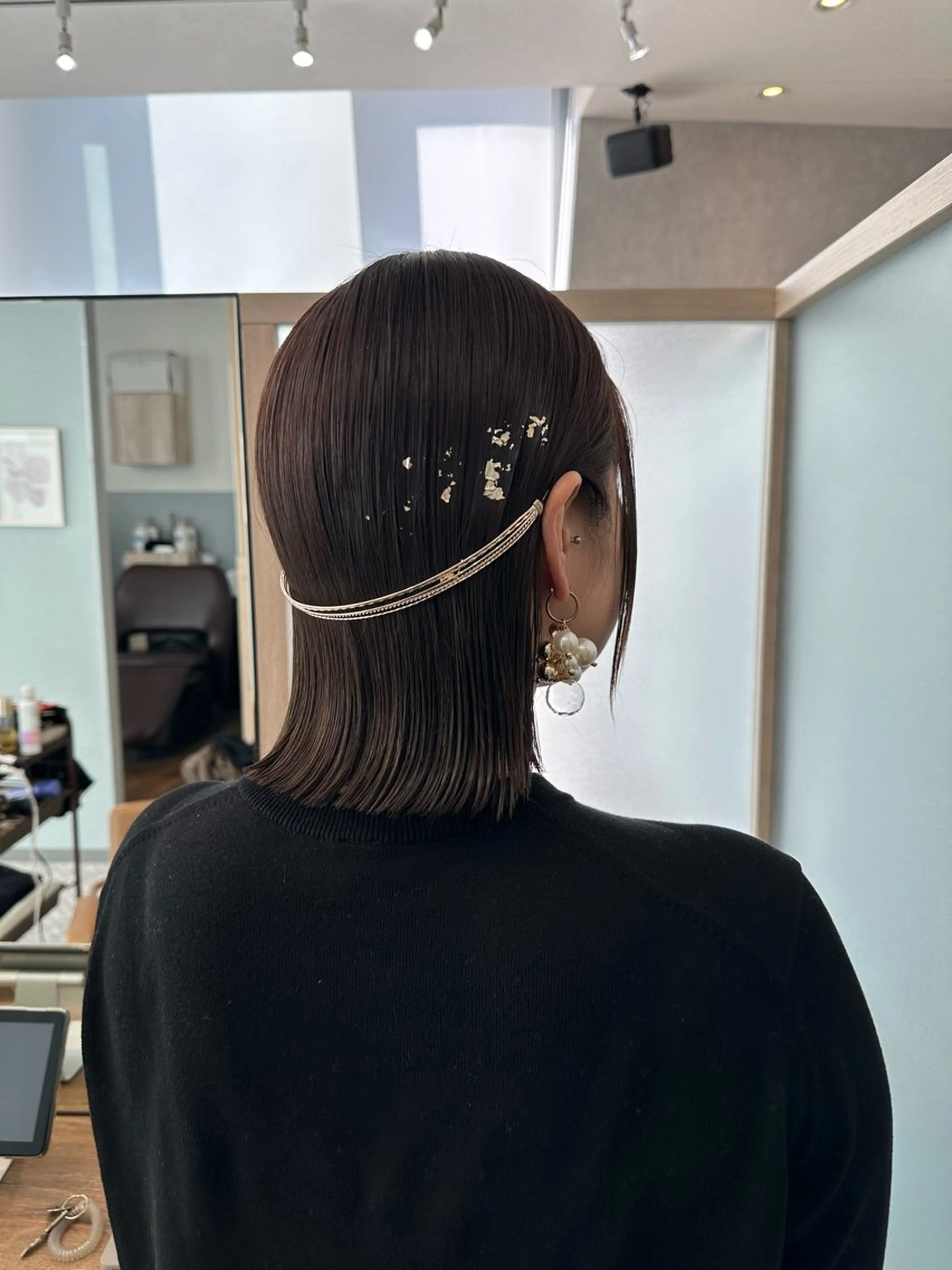 ショート カラー ヘアアレンジ カチューシャ REONA🪽✨薬院 レイヤーカット🫧のヘアスタイル