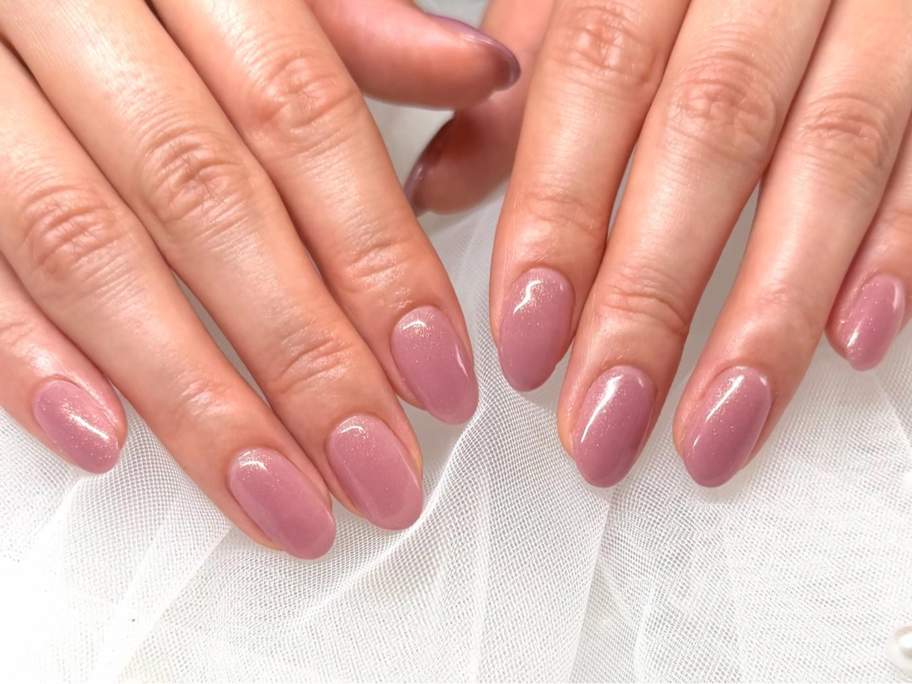 ネイル ワンカラーネイル ピンク ハンドネイル HazeGrass NAILのネイルデザイン