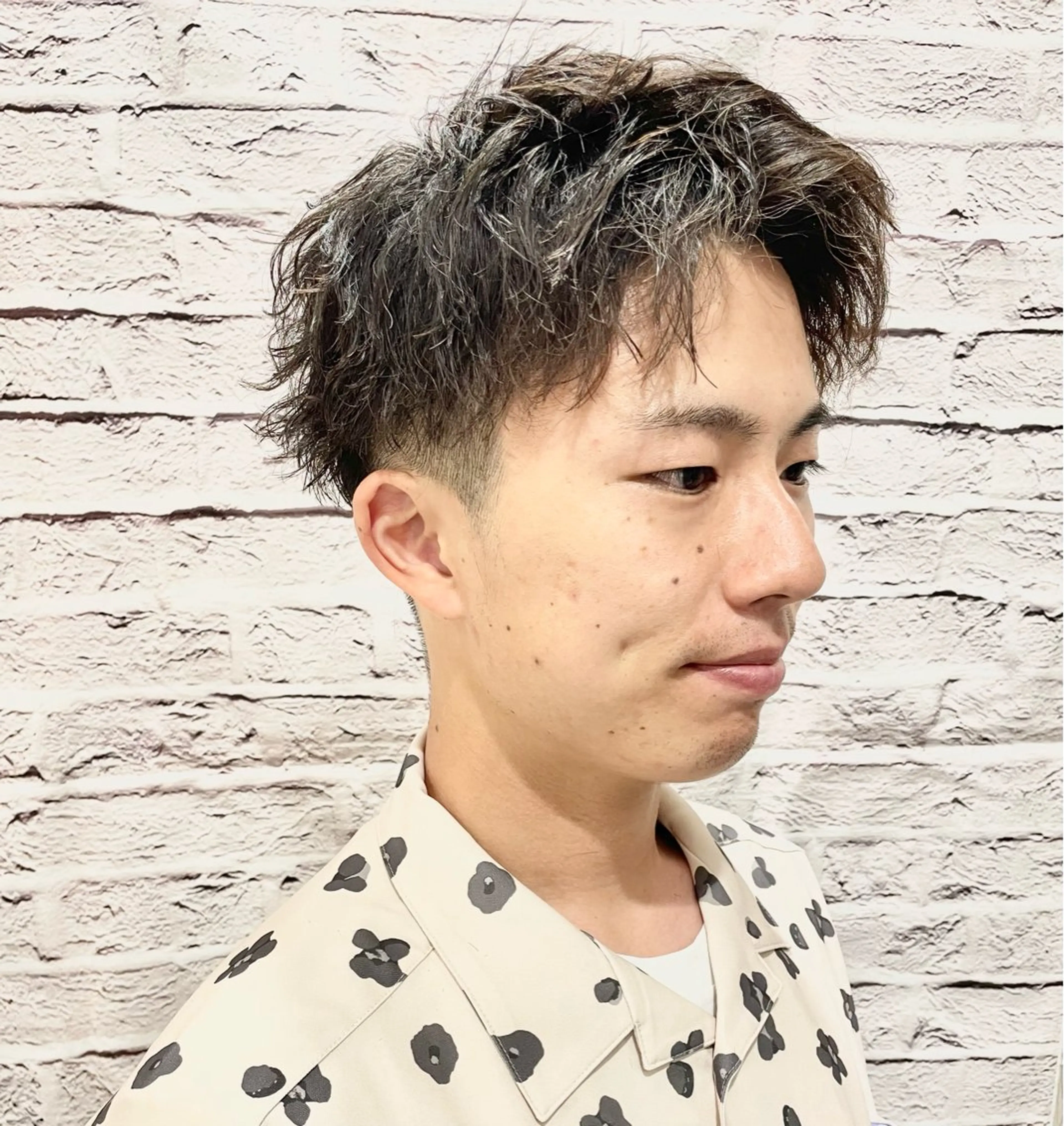 ショート メンズ カット パーマ 無料メンズカット❗️ 岡本晟我のヘアスタイル