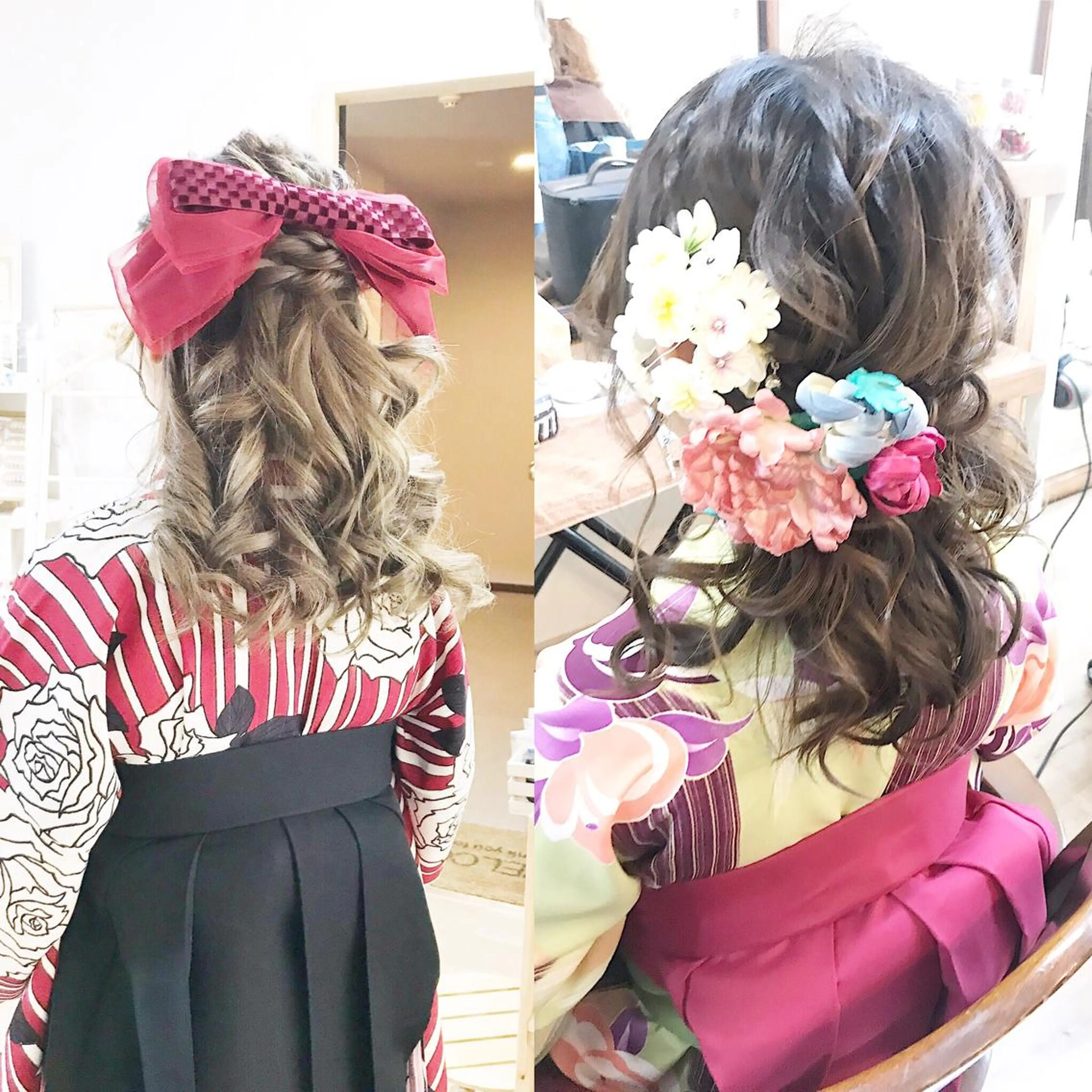袴着付けとヘアセットの写真