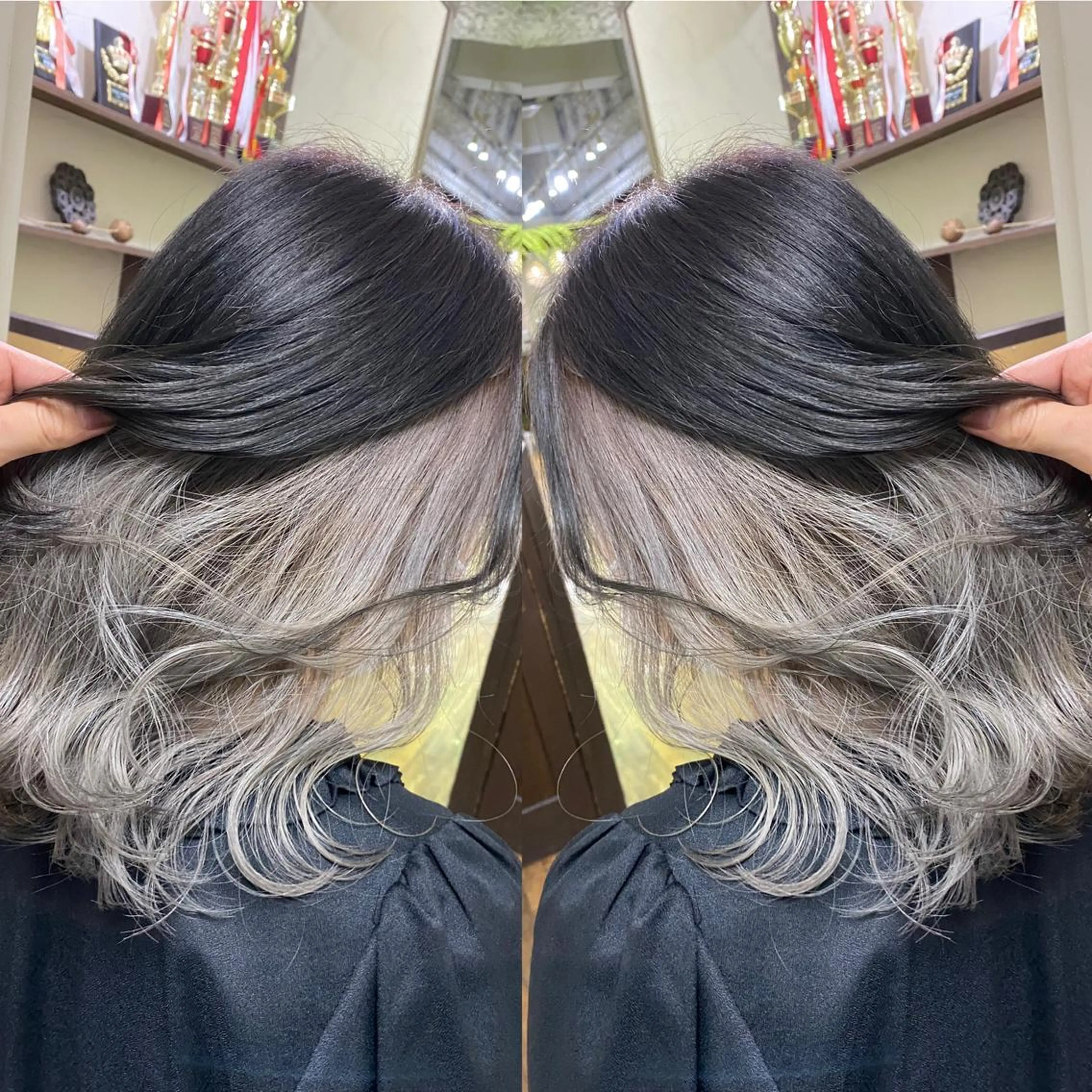 ミディアム カラー グレージュ ヘアカラー PSY(サイ)池袋 金田尚久🎨のヘアスタイル