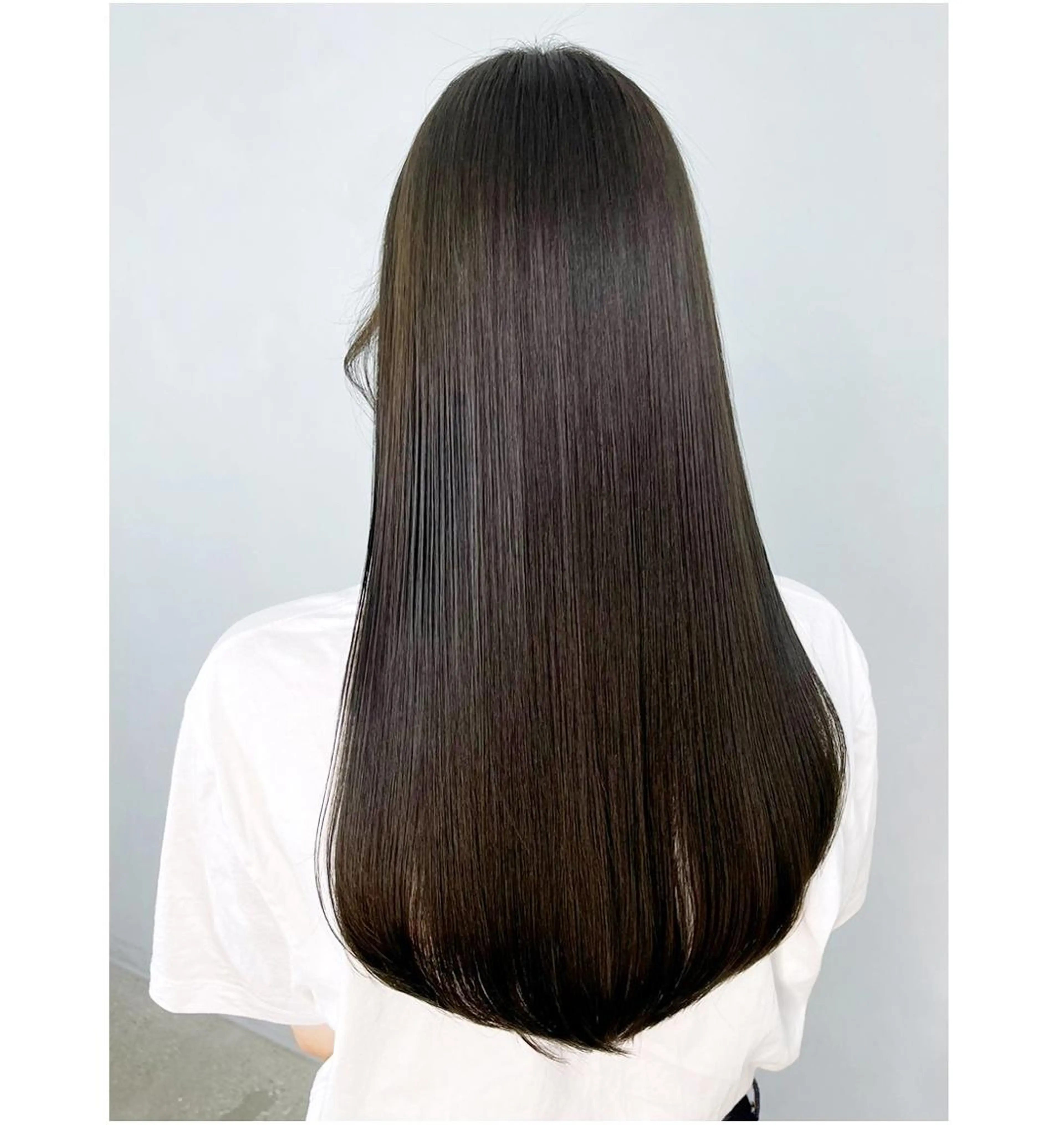 カラー パーマ ヘアアレンジ ロング グレージュ オリーブグレージュ オリーブグレー カット 縮毛矯正 トリートメント ITbyALBUM 松戸のヘアスタイル