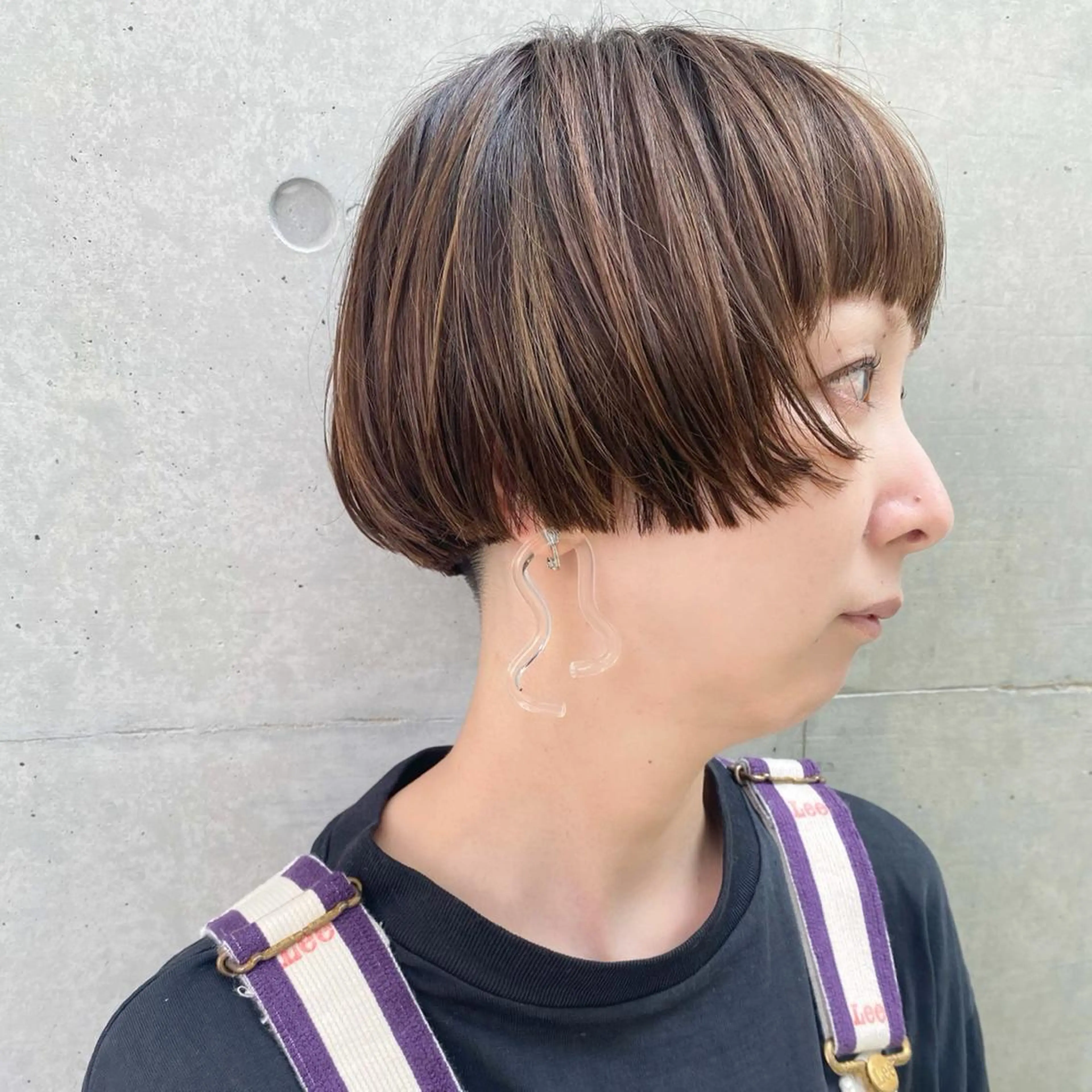 ショート ボブ 顔周りカット 《カット¥0》 朝山良徳のヘアスタイル