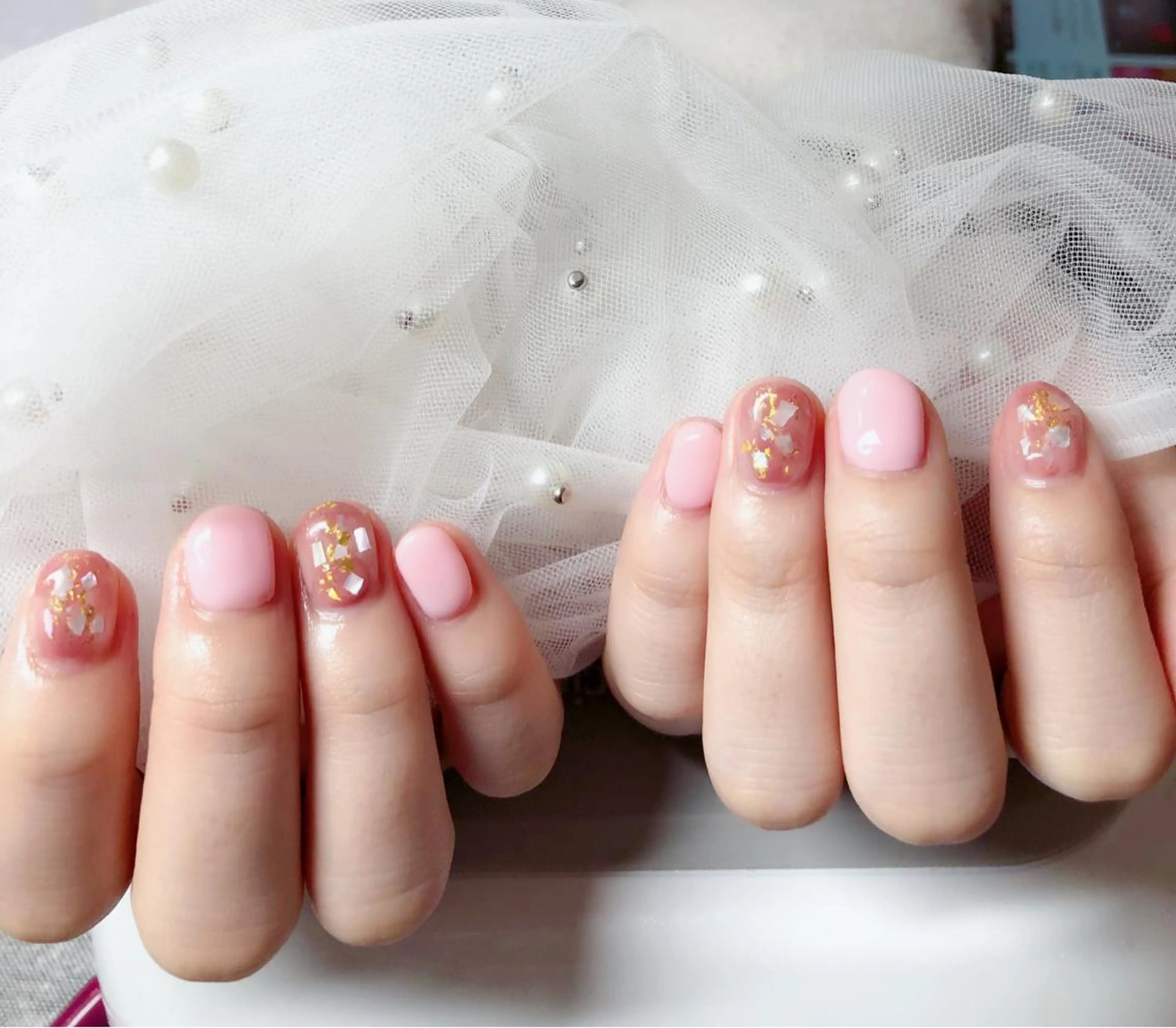 ネイル ハンドネイル マジック ミラーのネイルデザイン