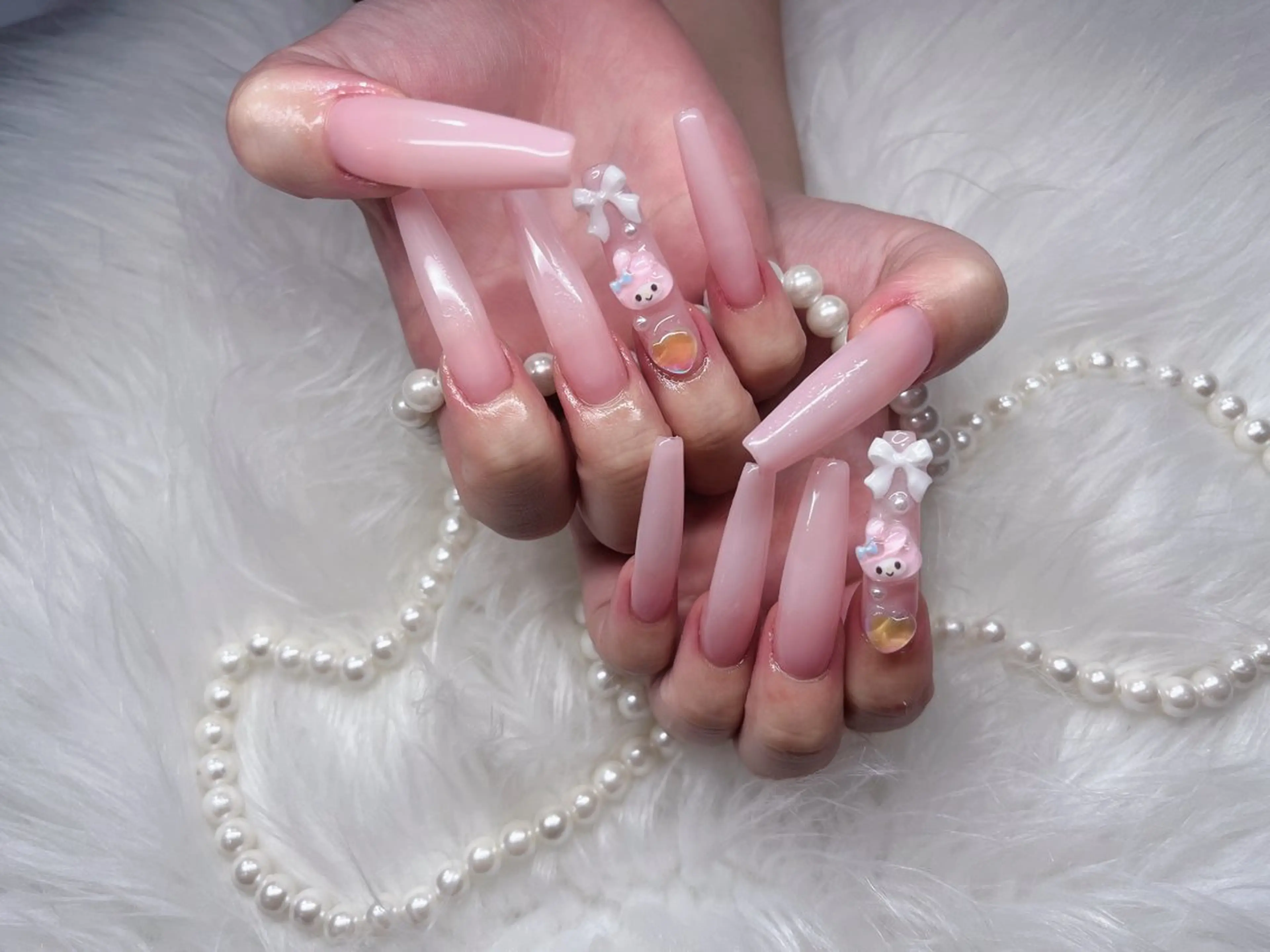 【人気No.1】長さだし10本+ワンカラー(ラメグラ)+パーツ２本の写真