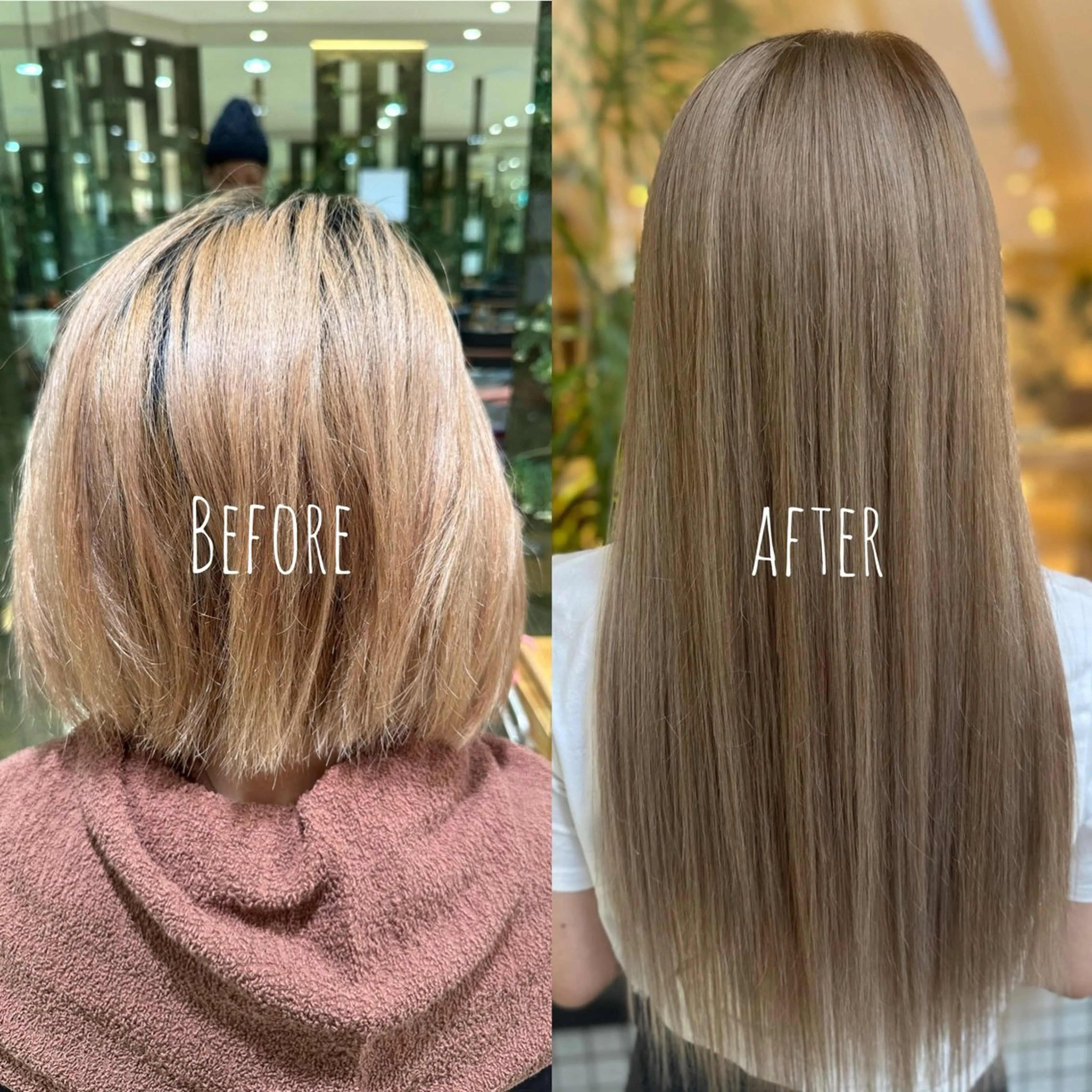 ロング シールエクステ ボブ エクステ ロング カット ヘアカラー エクステ ❤️MASAKO❤️ 🌸🩷エクステ🩷のヘアスタイル