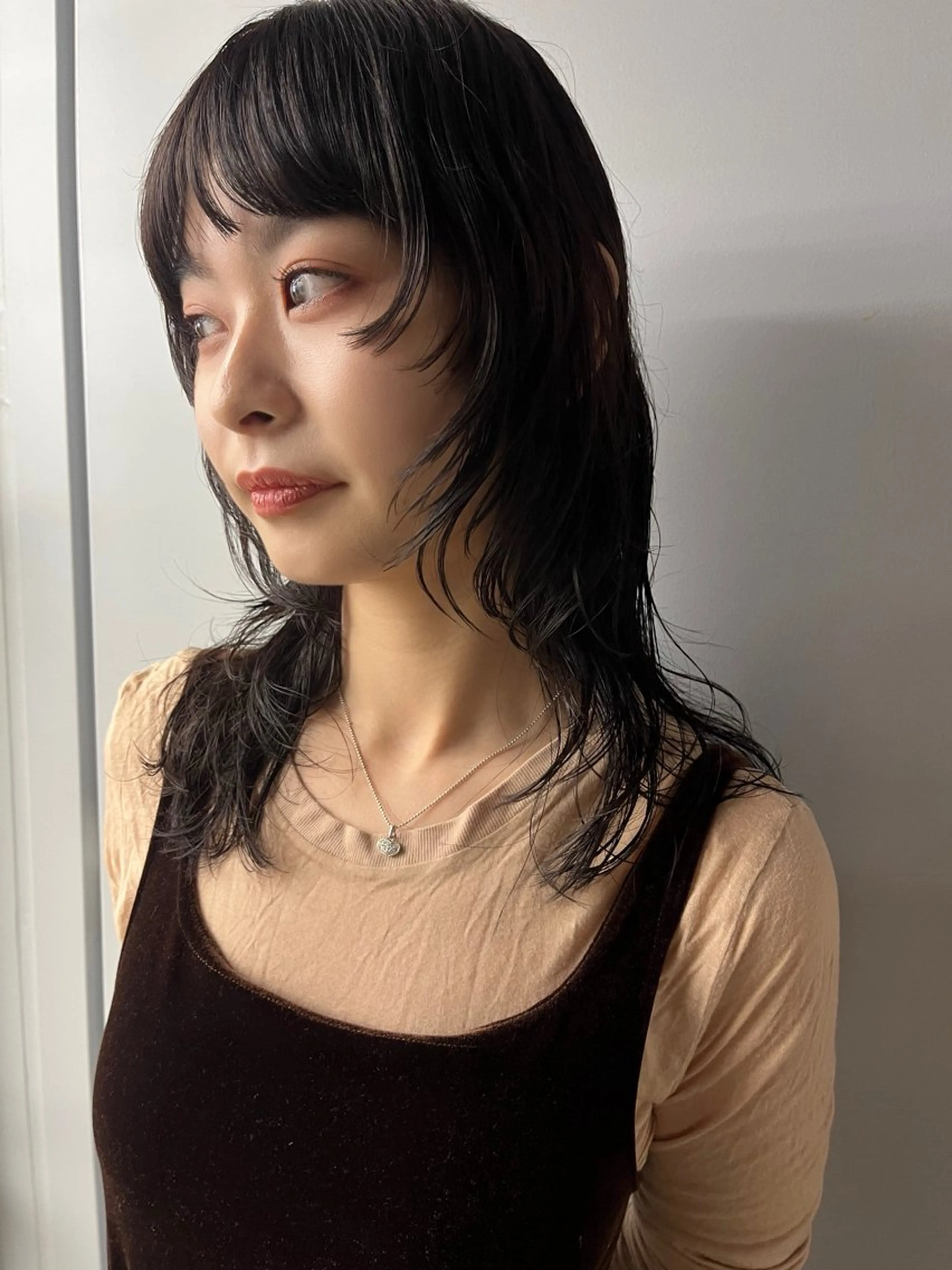 ミディアム カット ヘアカラー レイヤー/ケアパーマ /ニュアンス/モードのヘアスタイル