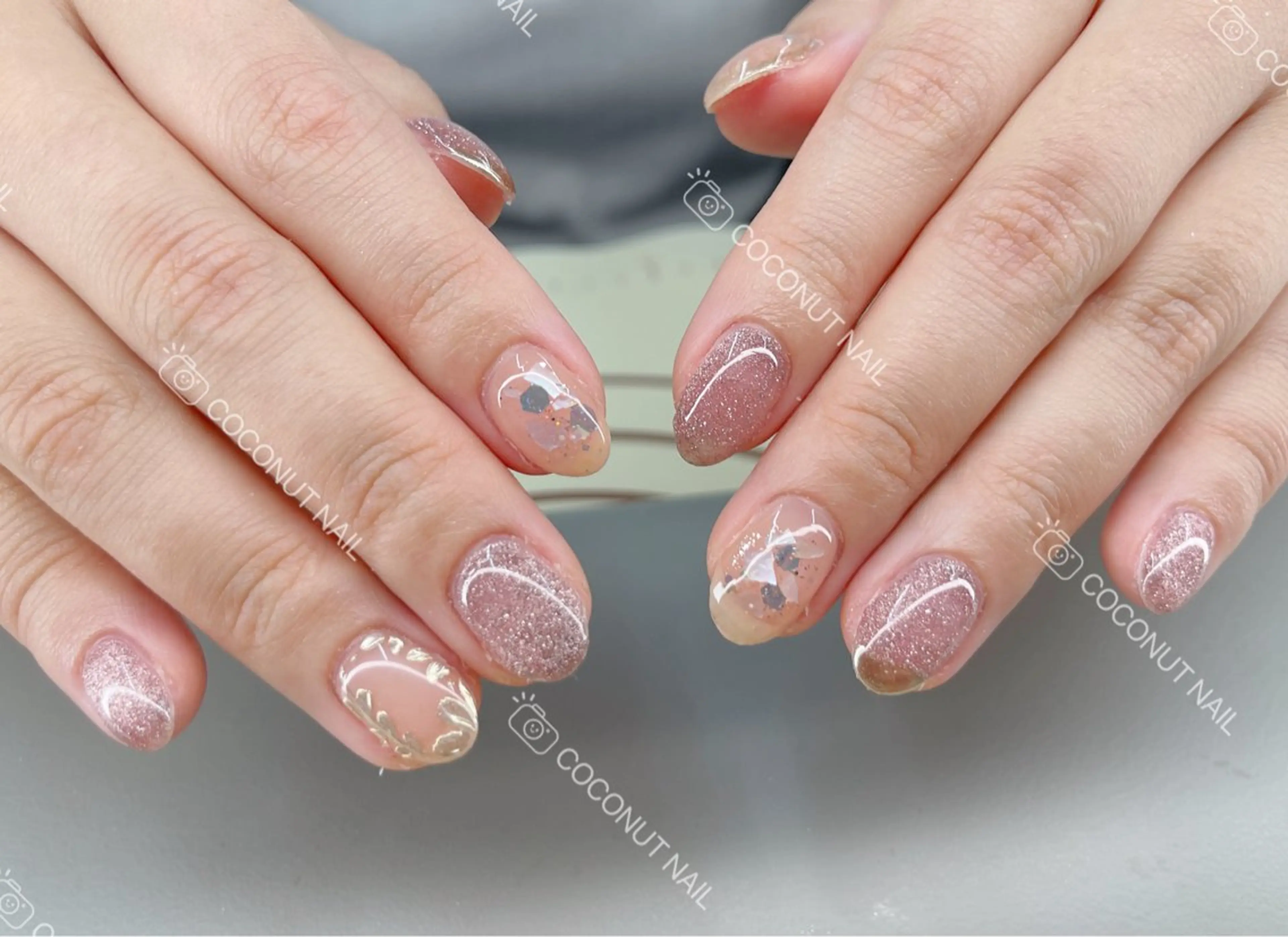 ネイル ハンドネイル 神田 ココナッツのネイルデザイン