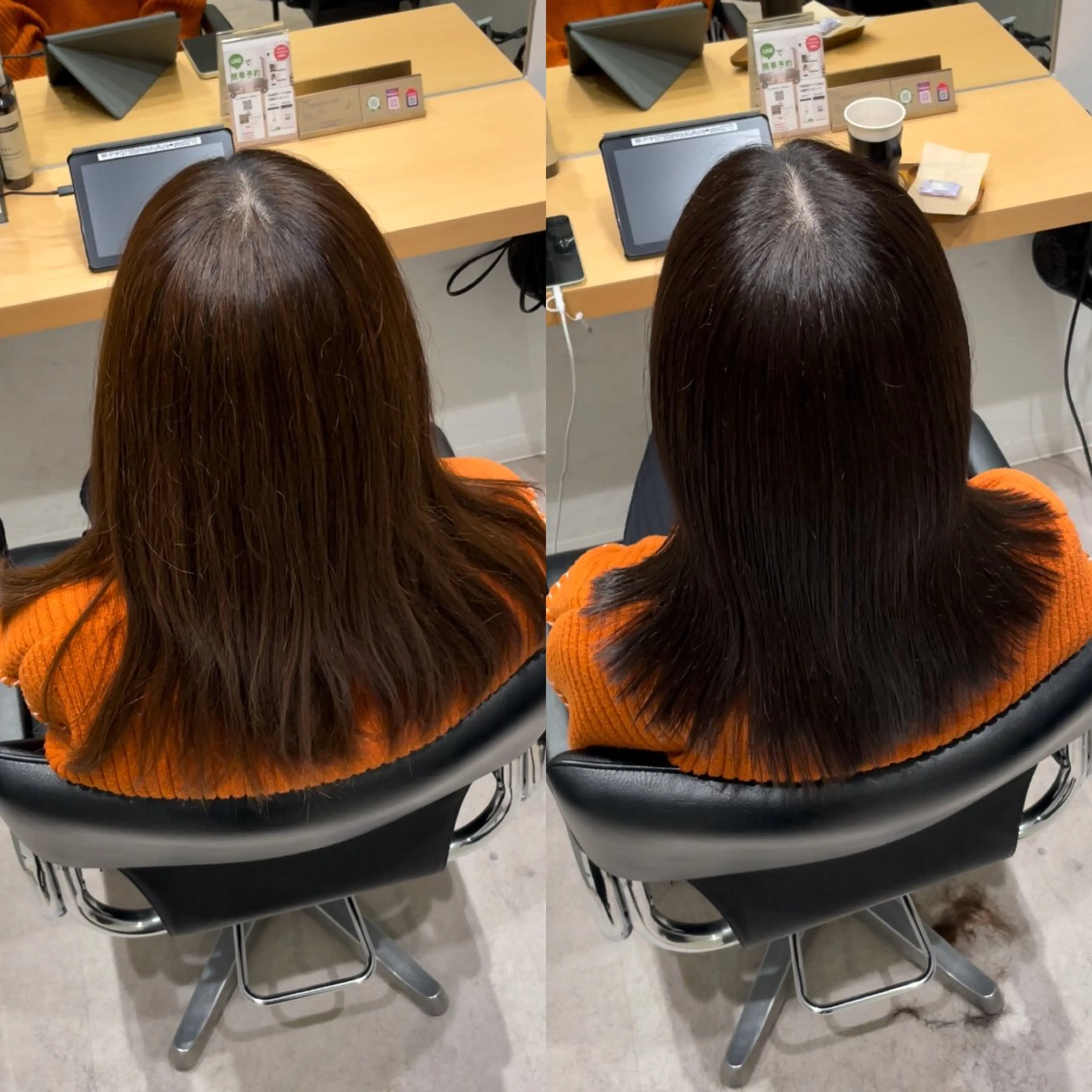 ミディアム カラー ケアカラー トリートメント 髪質改善ヘアケア 艶髪特化/上田のヘアスタイル