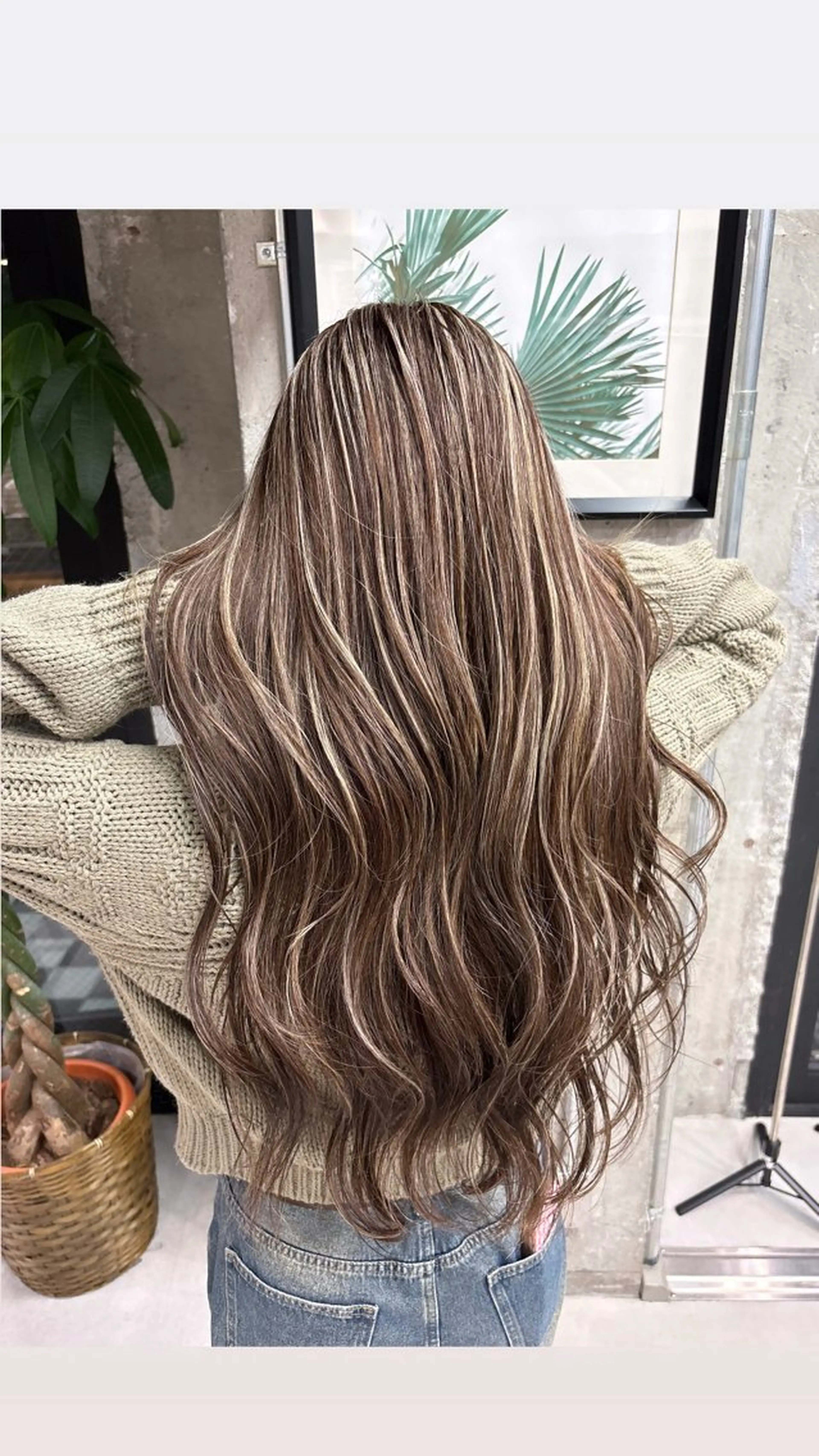 ロング カラー ブリーチ ハイライトカラー ハイライト カット ヘアカラー ♡ハイライトカラー shinri♡のヘアスタイル