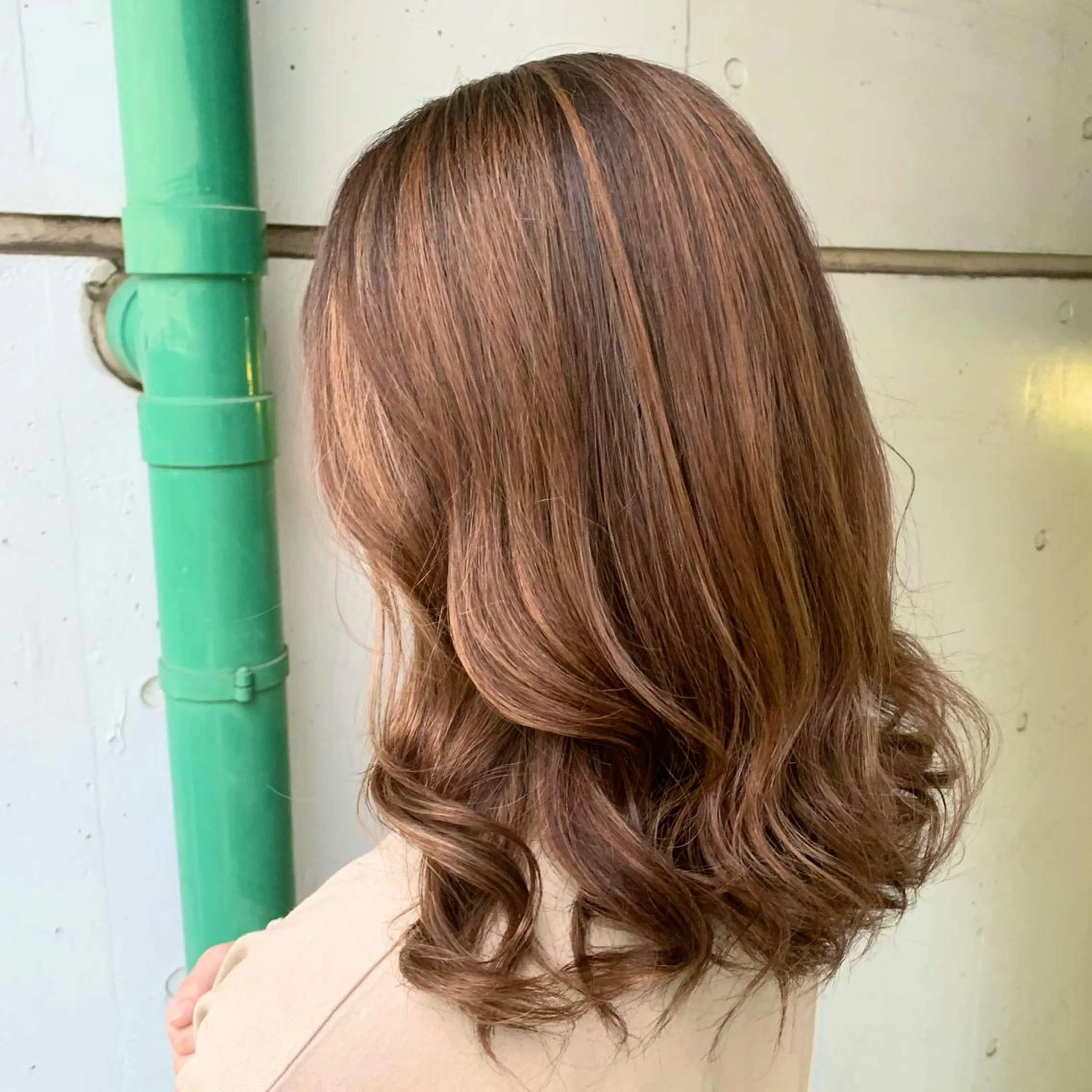 ミディアム カラー 透明感カラー ハイライトカラー ハイライト トリートメント 原山 直人のヘアスタイル