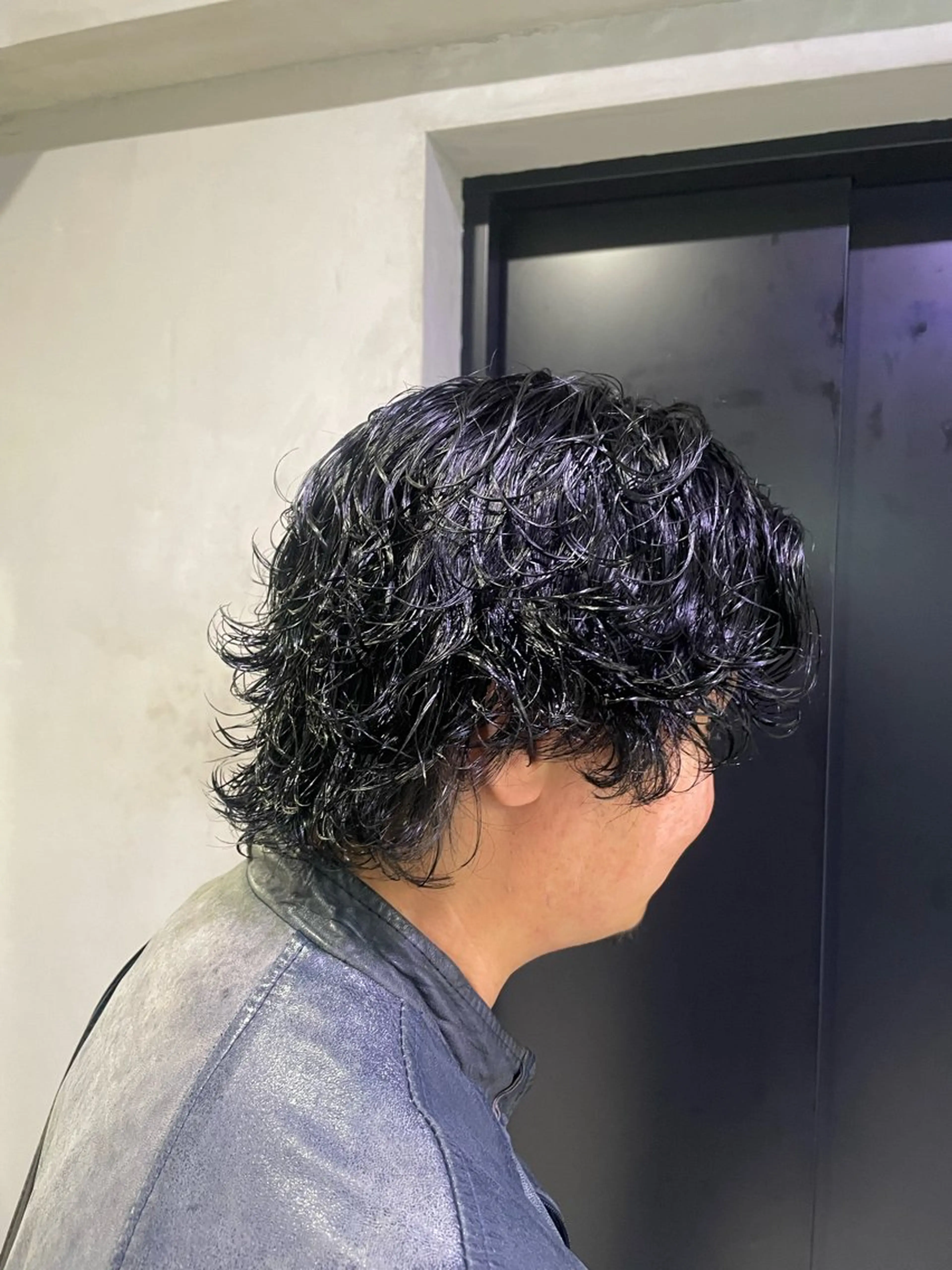 ミディアム パーマ メンズ カット パーマ トリートメント 新宿/透明感カラー/ 髪質改善/桜良のヘアスタイル