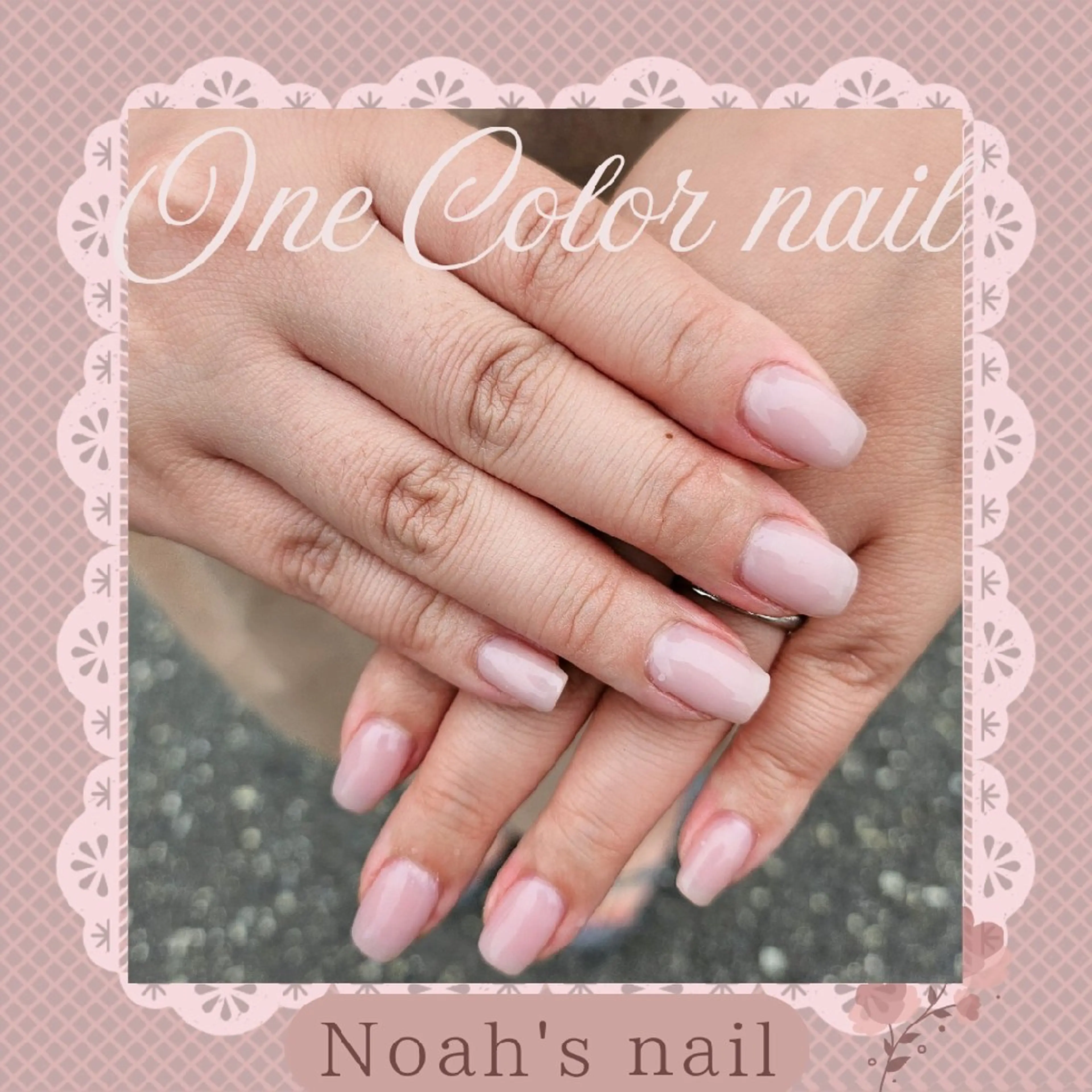 ネイル ピンク ネイルチップ ハンドネイル Noah'snail   のネイルデザイン
