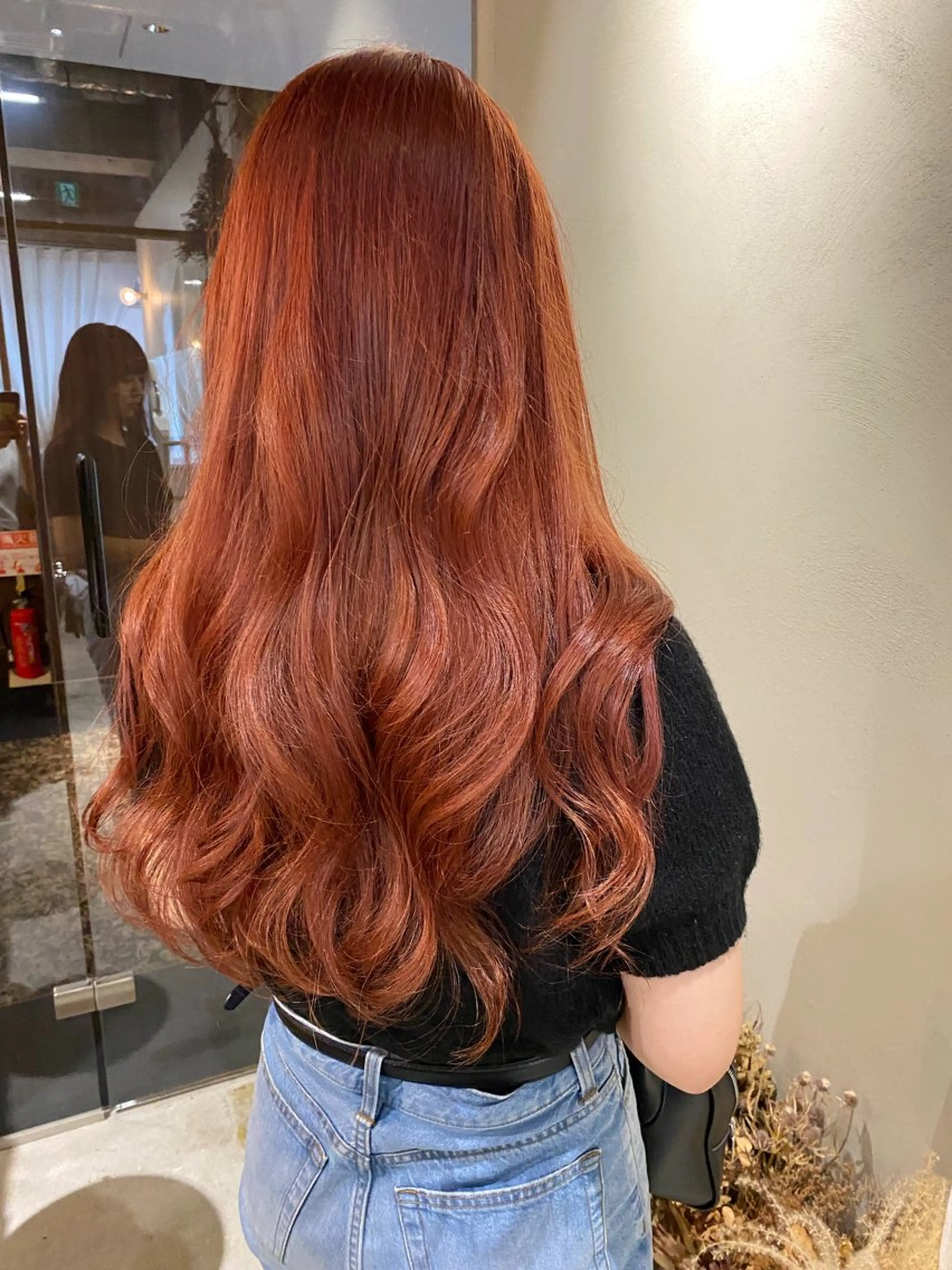 カラー オレンジ オレンジピンク ピンクカラー ヘアカラー トリートメント erika /韓国ヘアのヘアスタイル