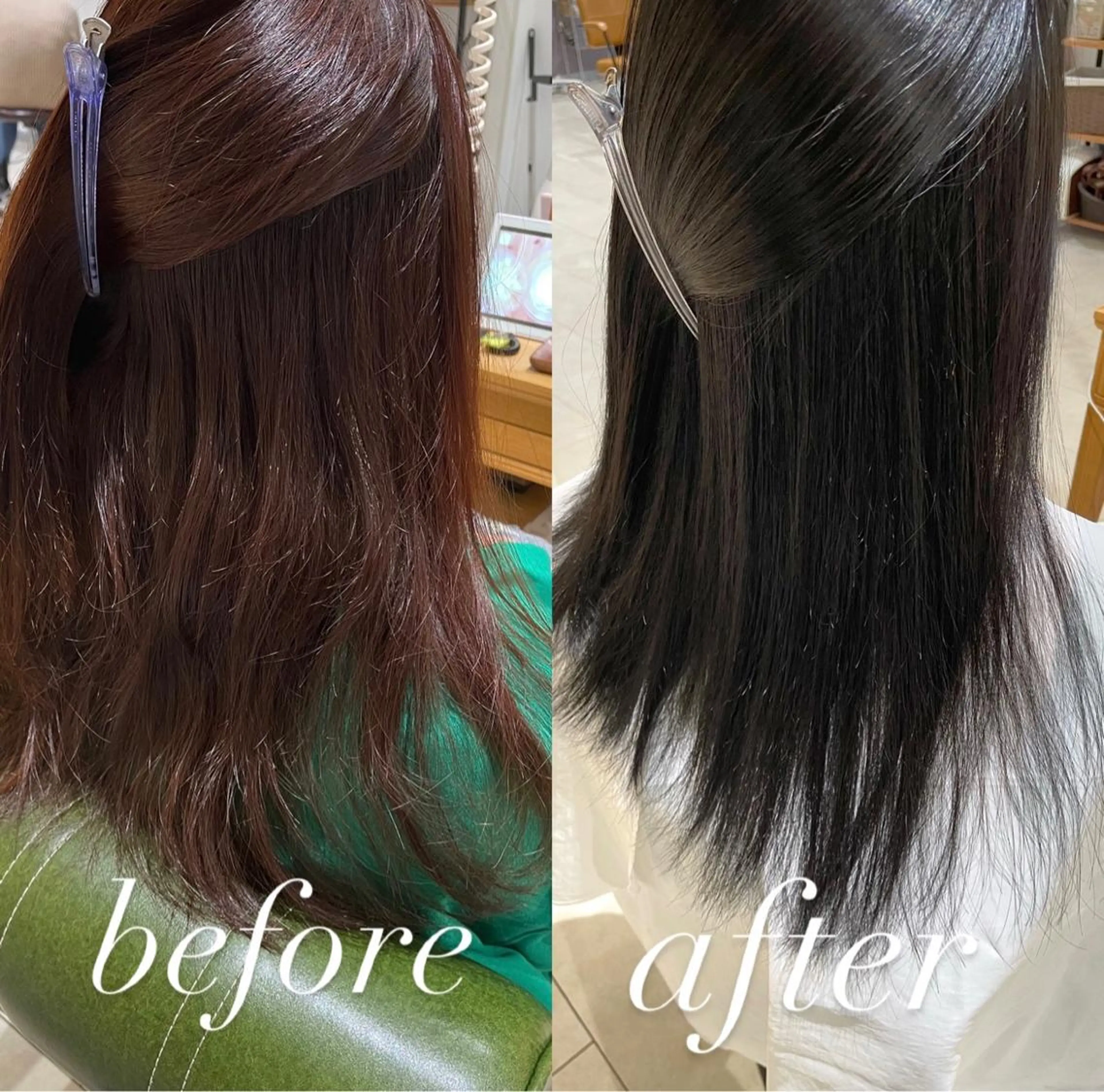 ロング カラー パーマ ブリーチ 髪質改善 縮毛矯正 ストレートパーマ eins.hair所属・過去一の柔髪ヘア 🌿einshairのヘアスタイル