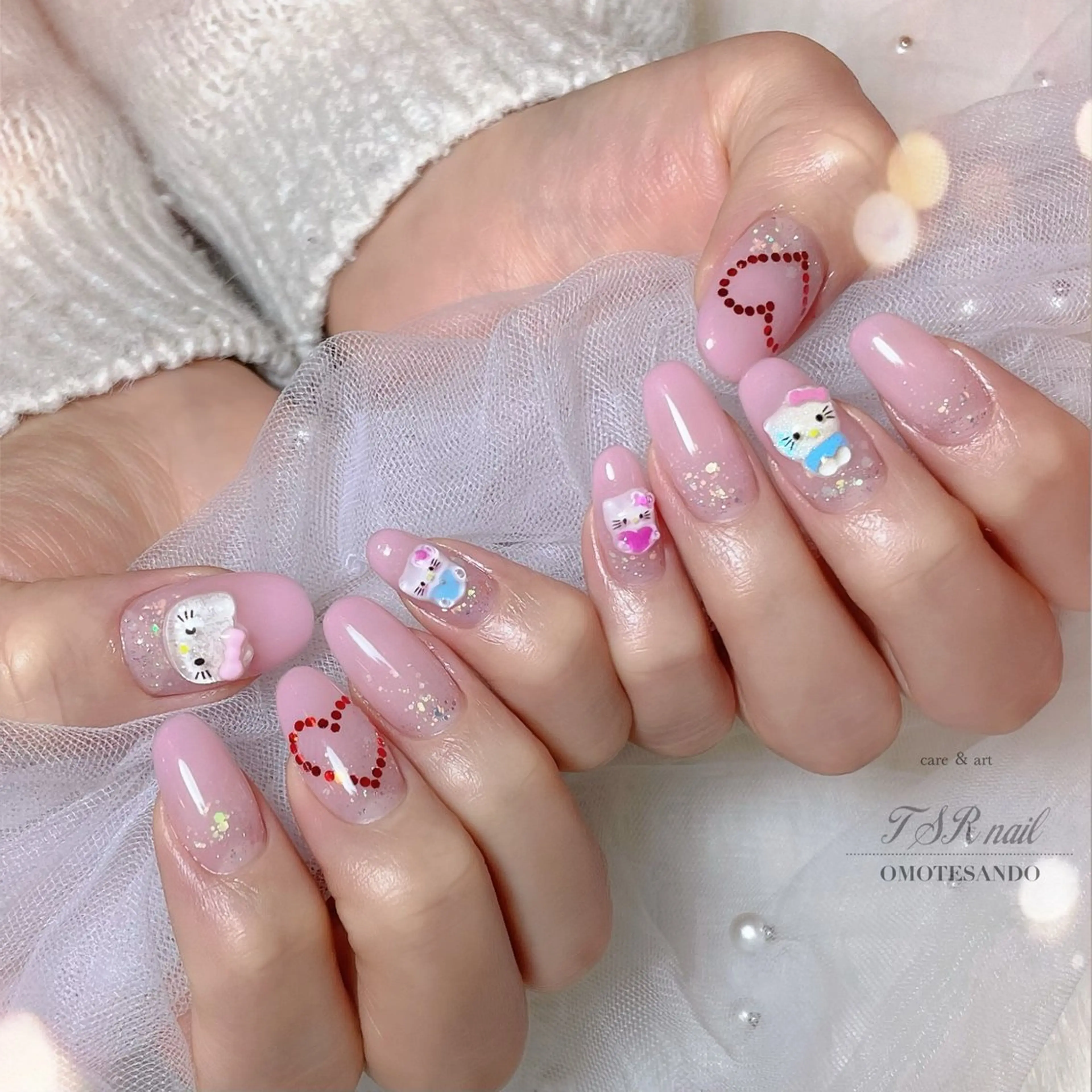 ネイル 長さ出し 爪咲 りり花のネイルデザイン