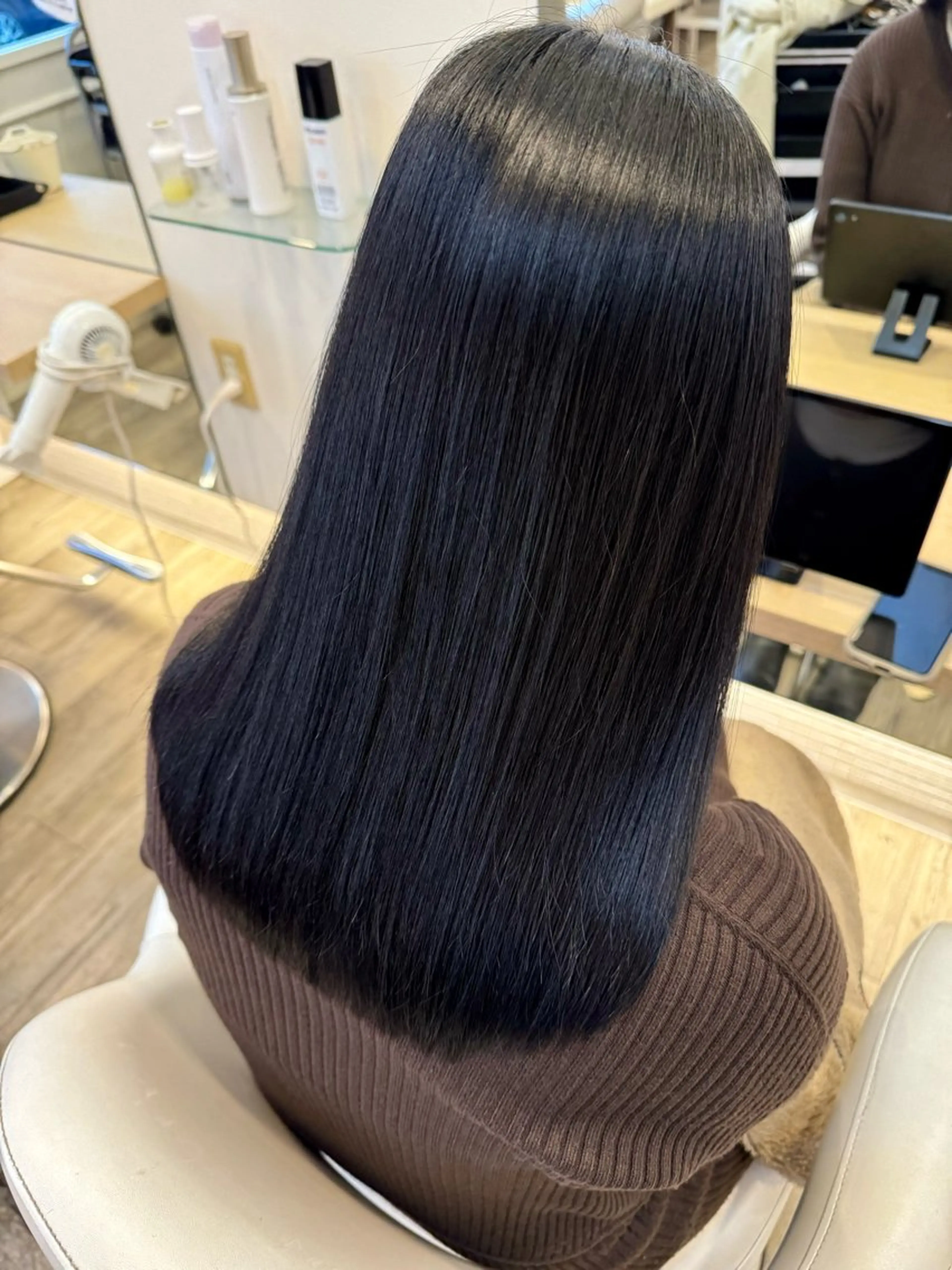 ロング カット 縮毛矯正 中川 真帆のヘアスタイル