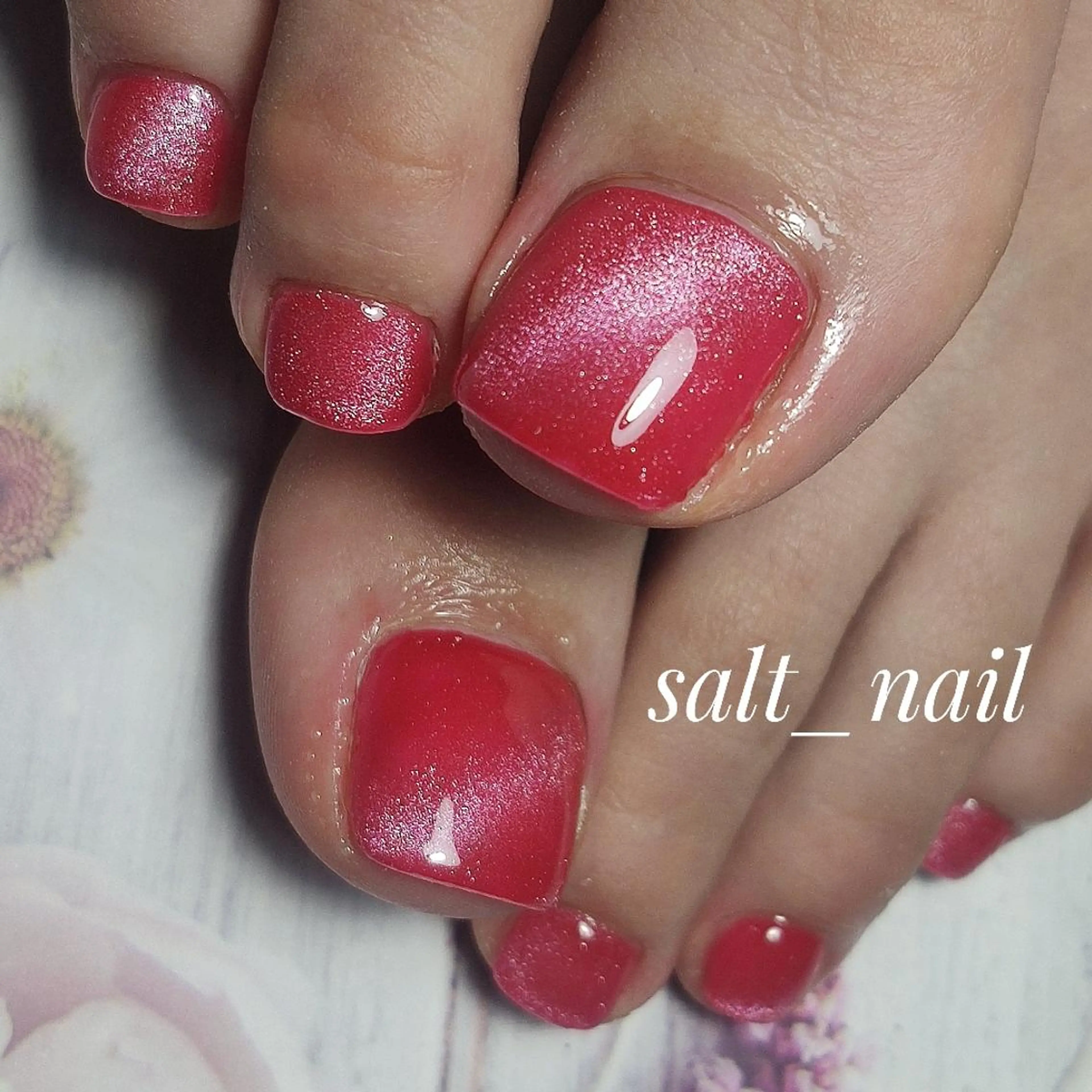 ネイル マグネットネイル フットネイル 個人サロン saltnailのネイルデザイン