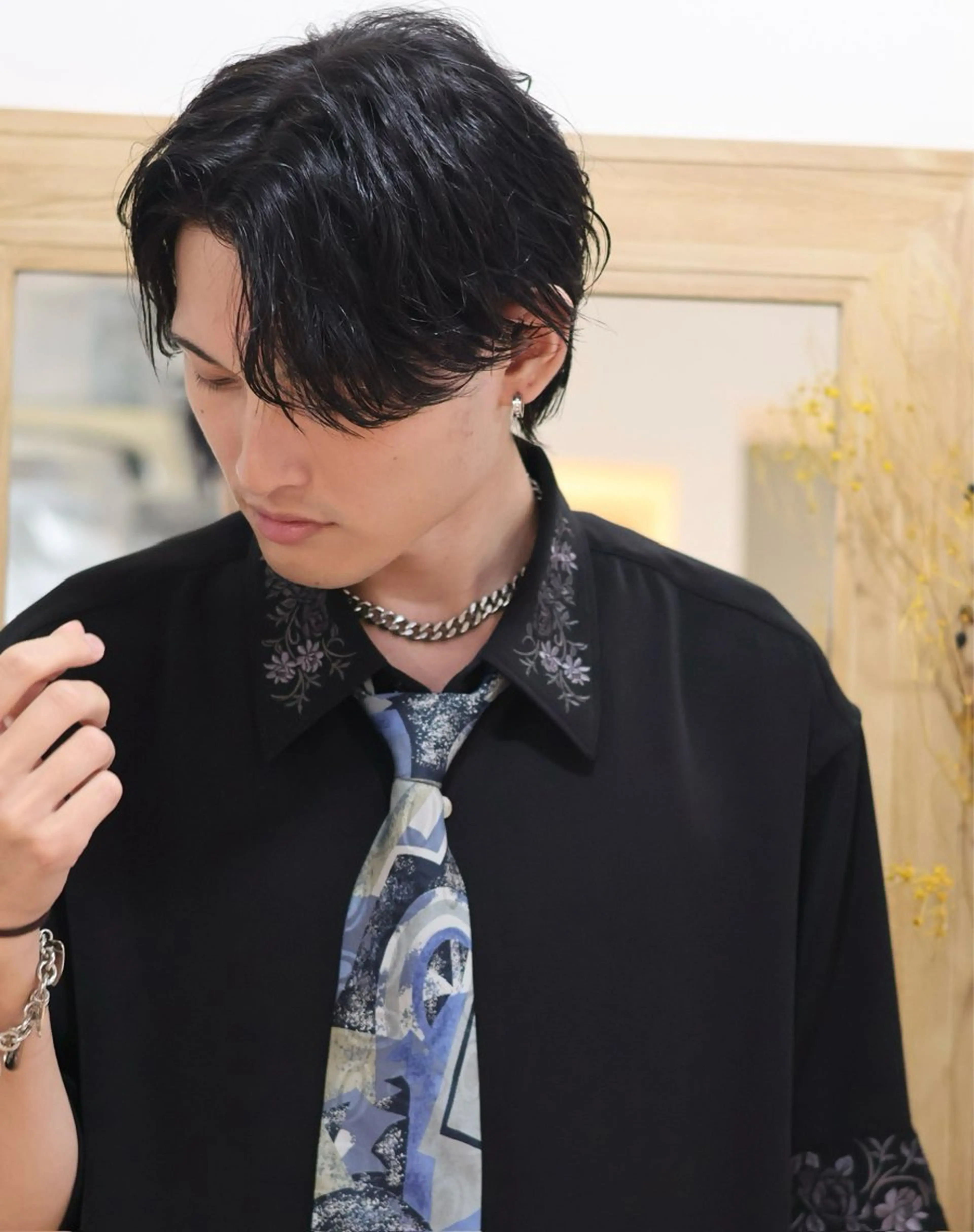 パーマ メンズ センターパート カット パーマ 笹井 逸希/メンズ韓国ヘアのヘアスタイル