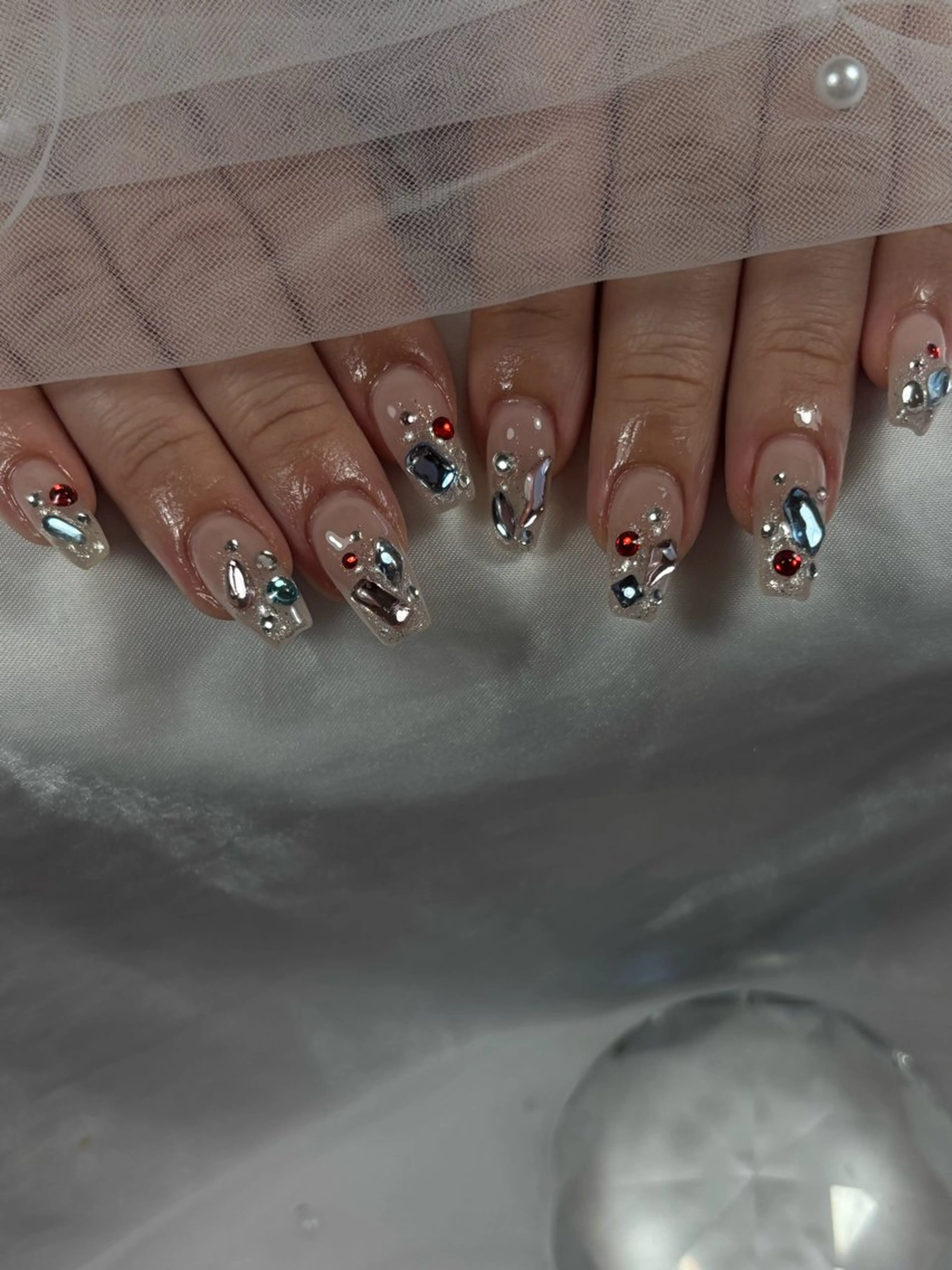 ネイル 長さ出し ハンドネイル R.nail ☆のネイルデザイン