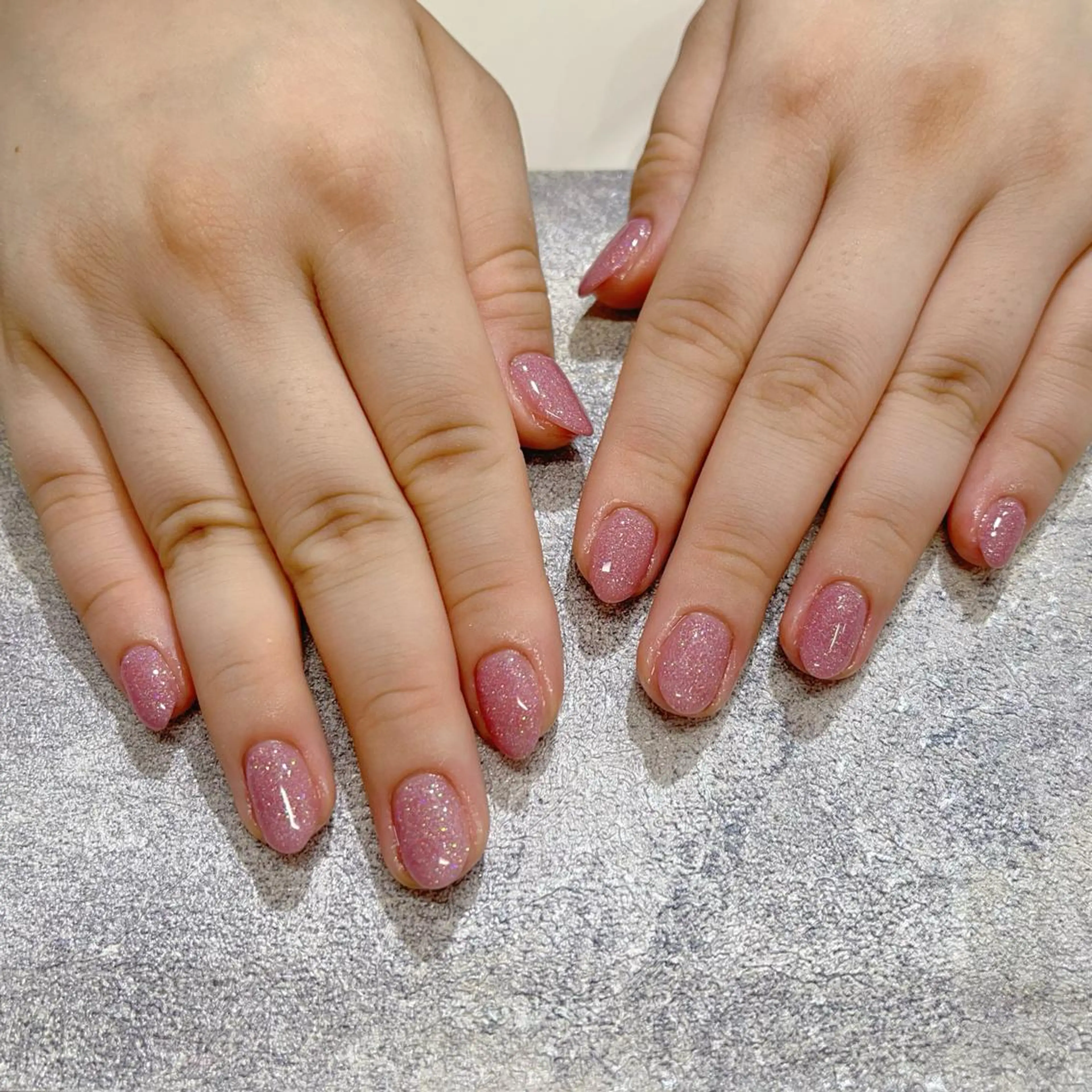 ネイル キラキラネイル ピンク Umi nail& eyelashのネイルデザイン