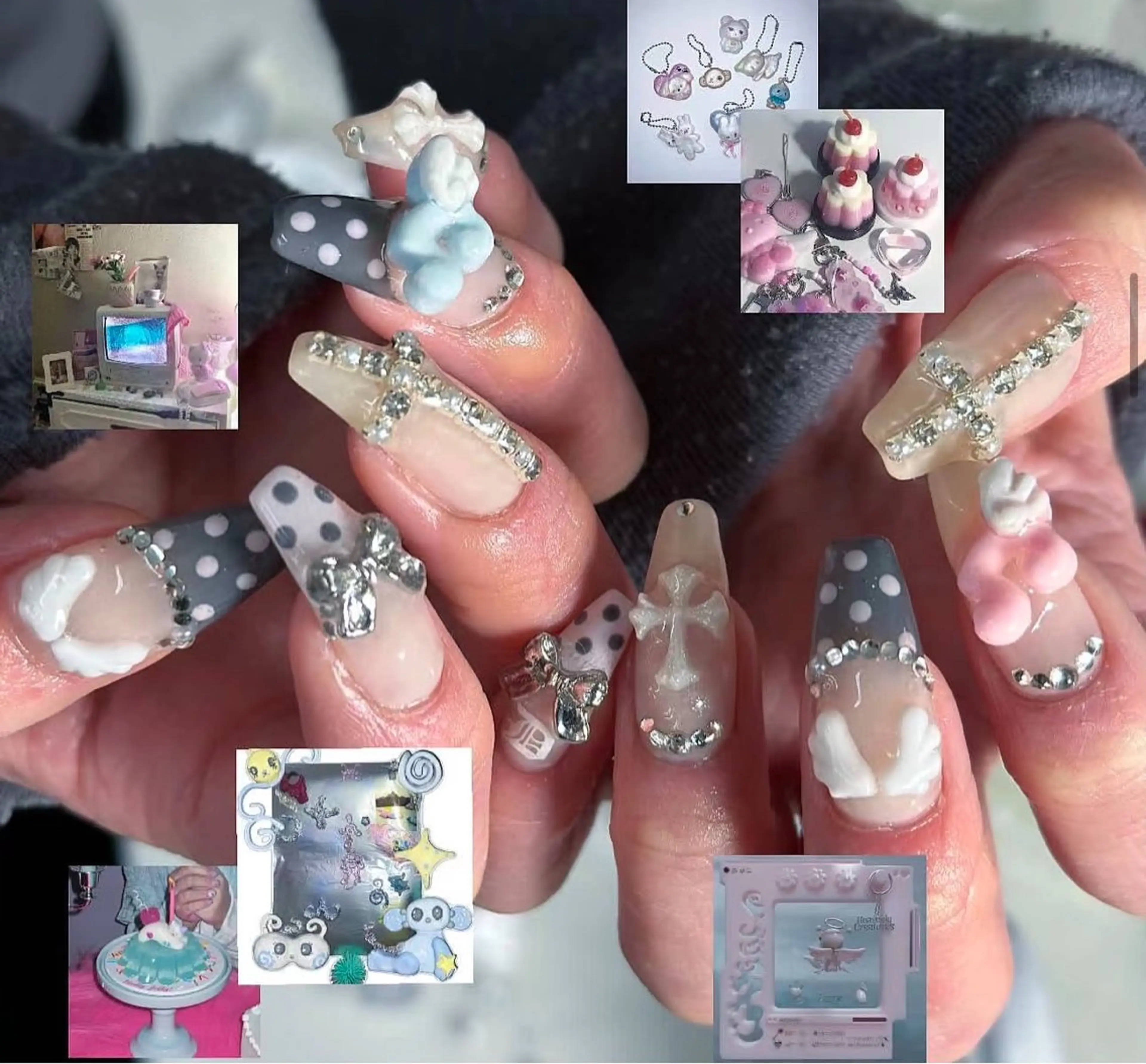 ネイル フレンチネイル グラデーション キラキラネイル 韓国ネイル マグネットネイル 🎀🎀YooLi Nail Salonのネイルデザイン