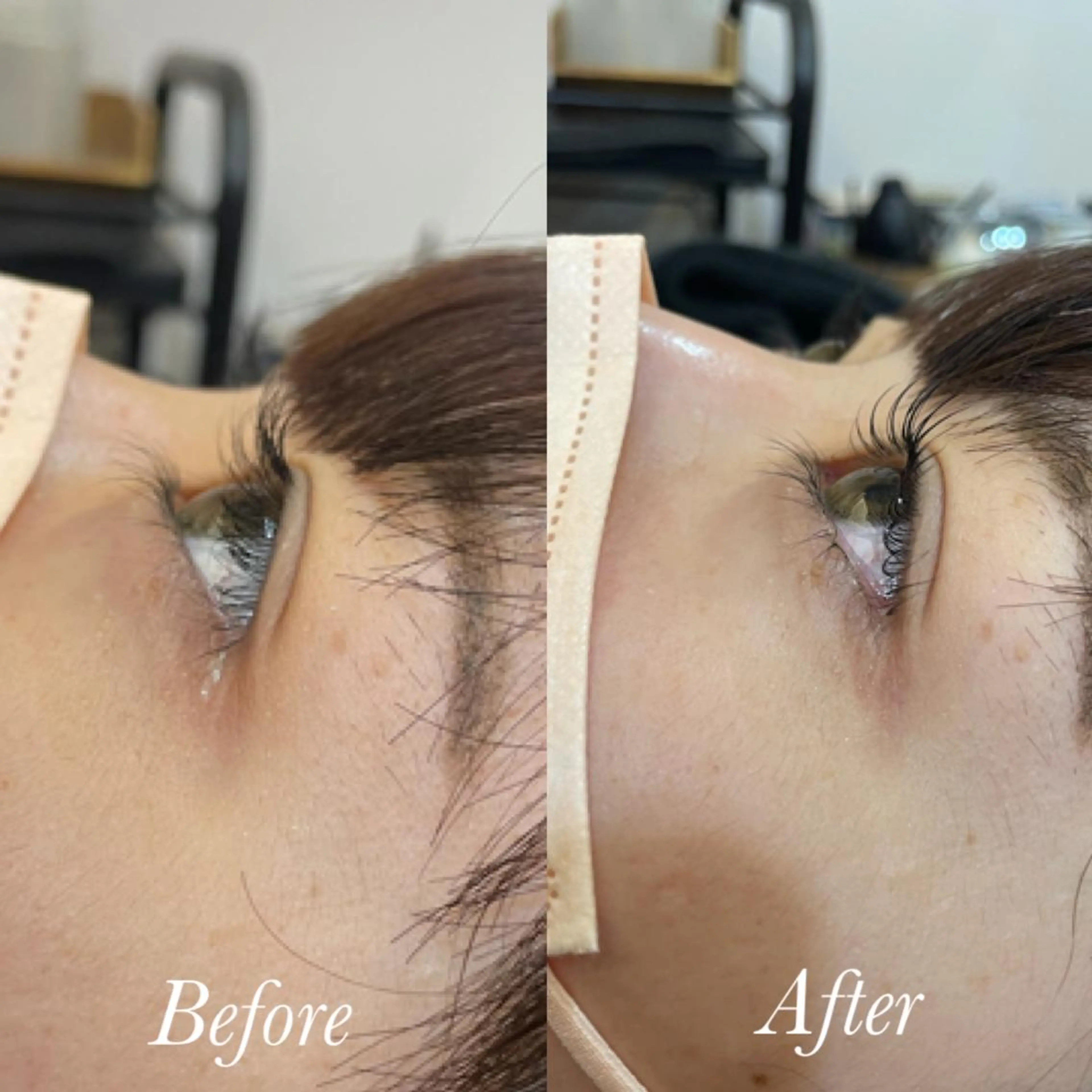 マツエク・マツパ パリジェンヌラッシュリフト まつげパーマ aya/小顔レイヤー /柔らかカラーのヘアスタイル