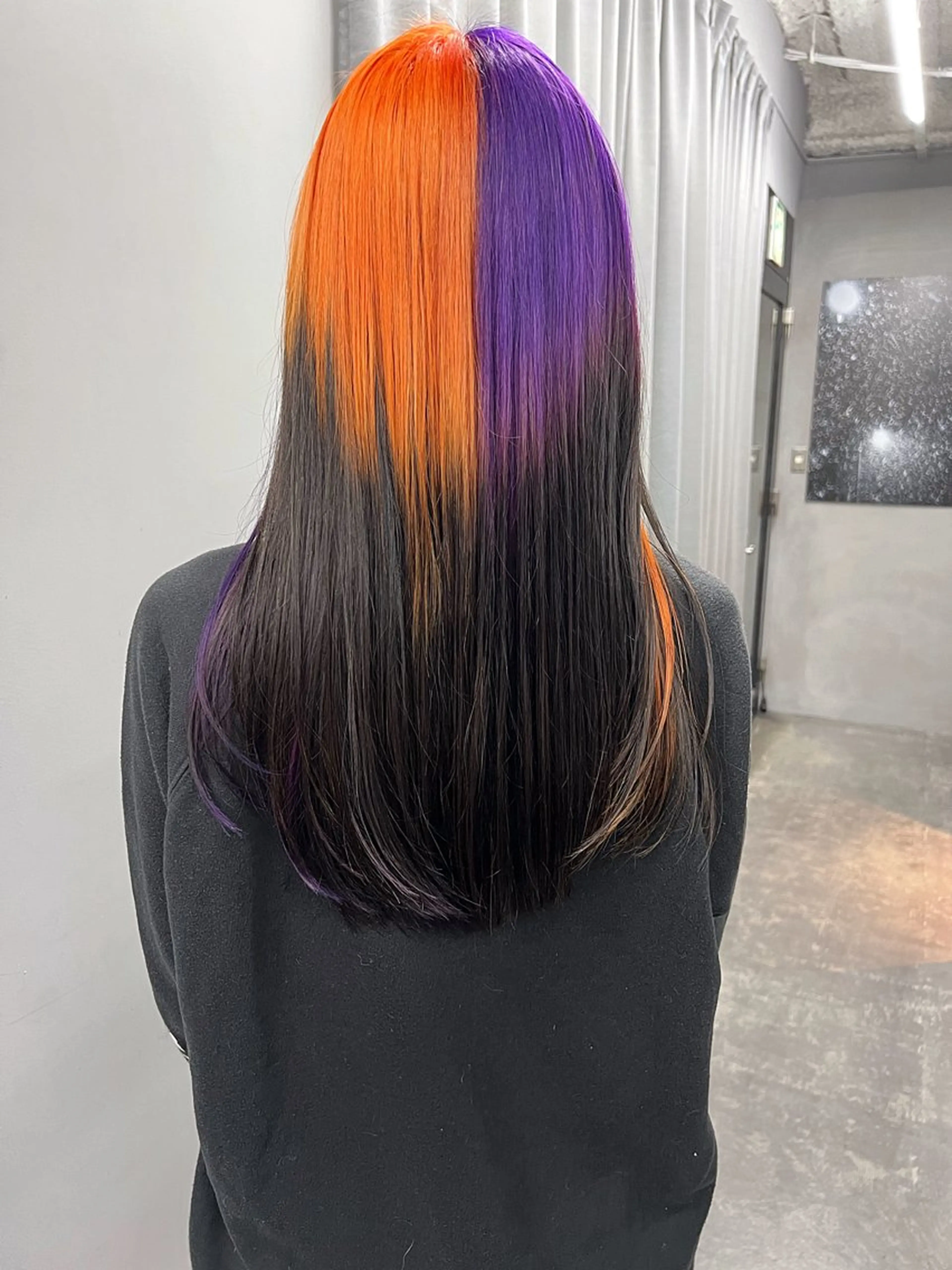 ロング カラー ハロウィン ヘアカラー トリートメント 【痛くないブリーチ】 野村友大のヘアスタイル