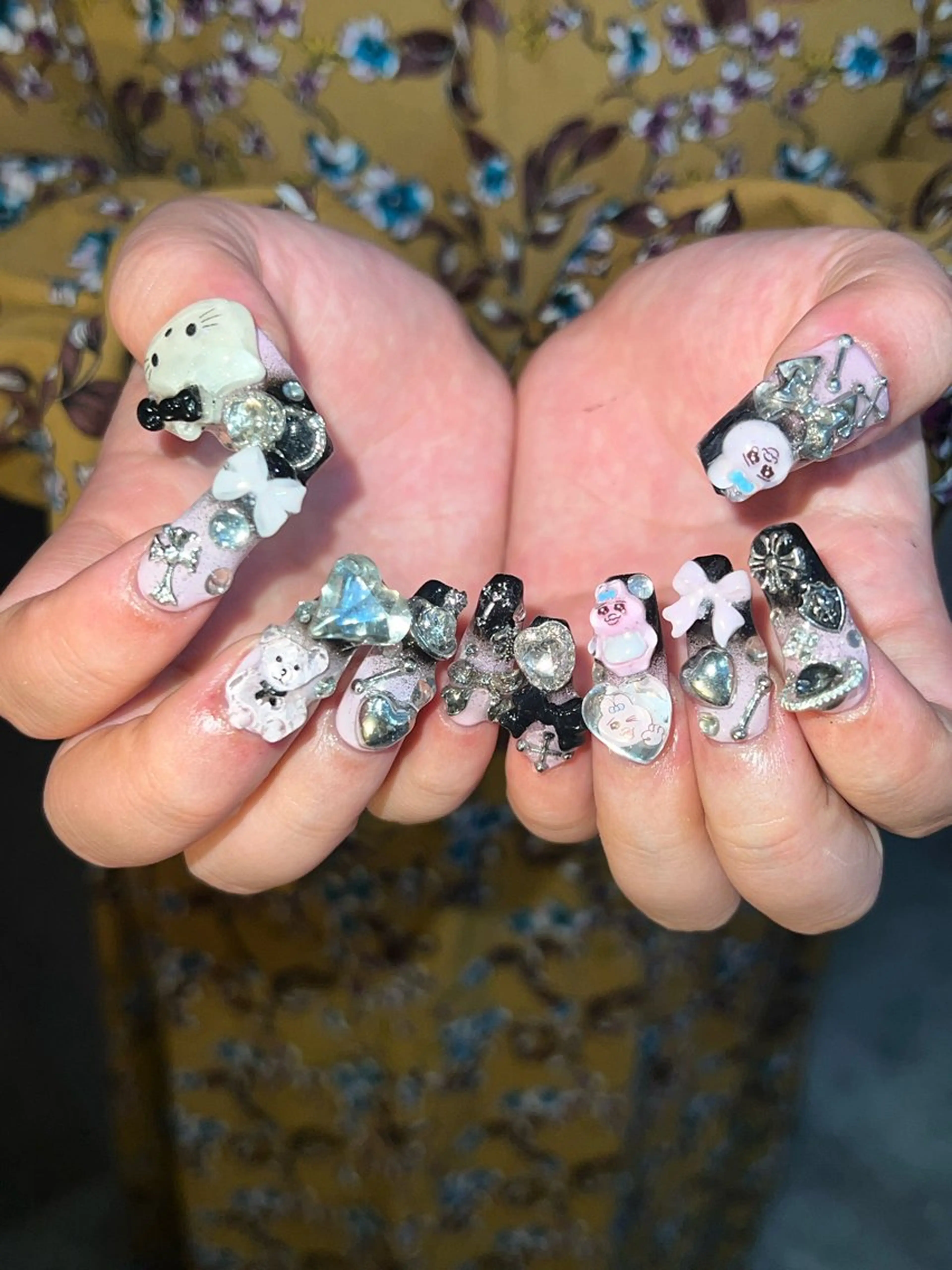 【長さだし：アートやり放題】((持ち込みデザイン・パーツ可能))パーツ乗せ放題☆の写真