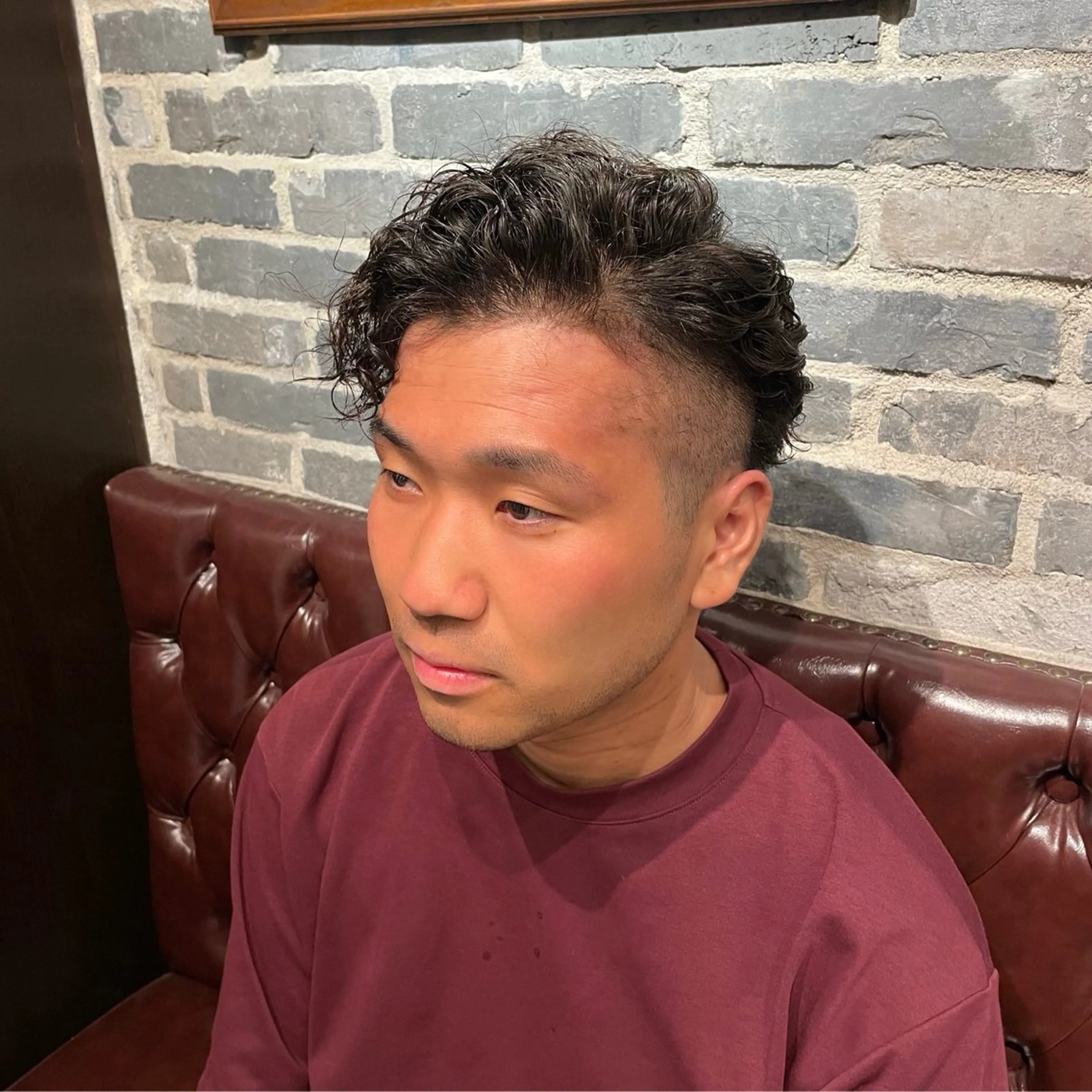 ショート メンズ メンズパーマ カット無料 長利愛花のヘアスタイル