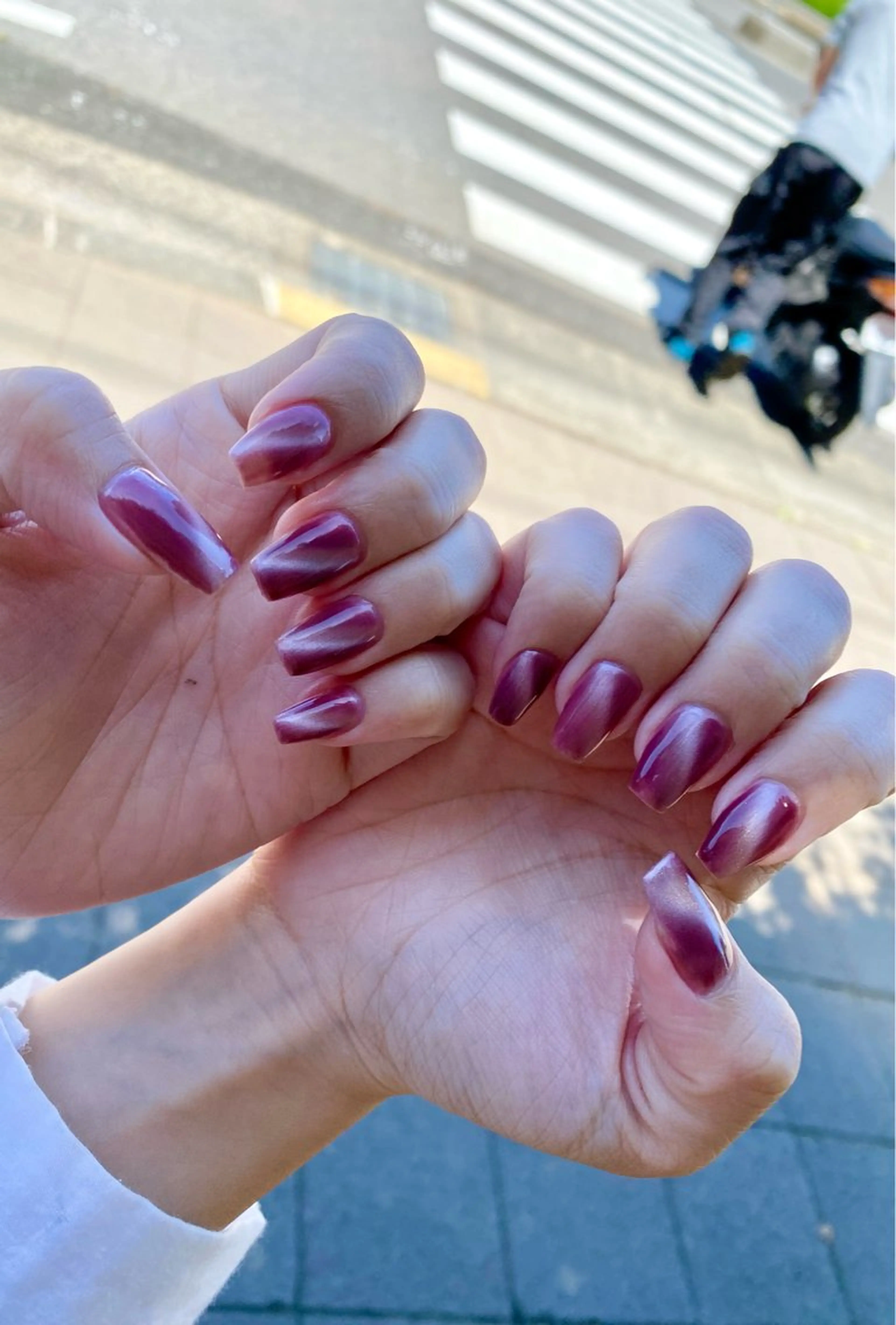 ネイル アートネイル グラデーション マグネットネイル ハンドネイル iro+ nailのネイルデザイン