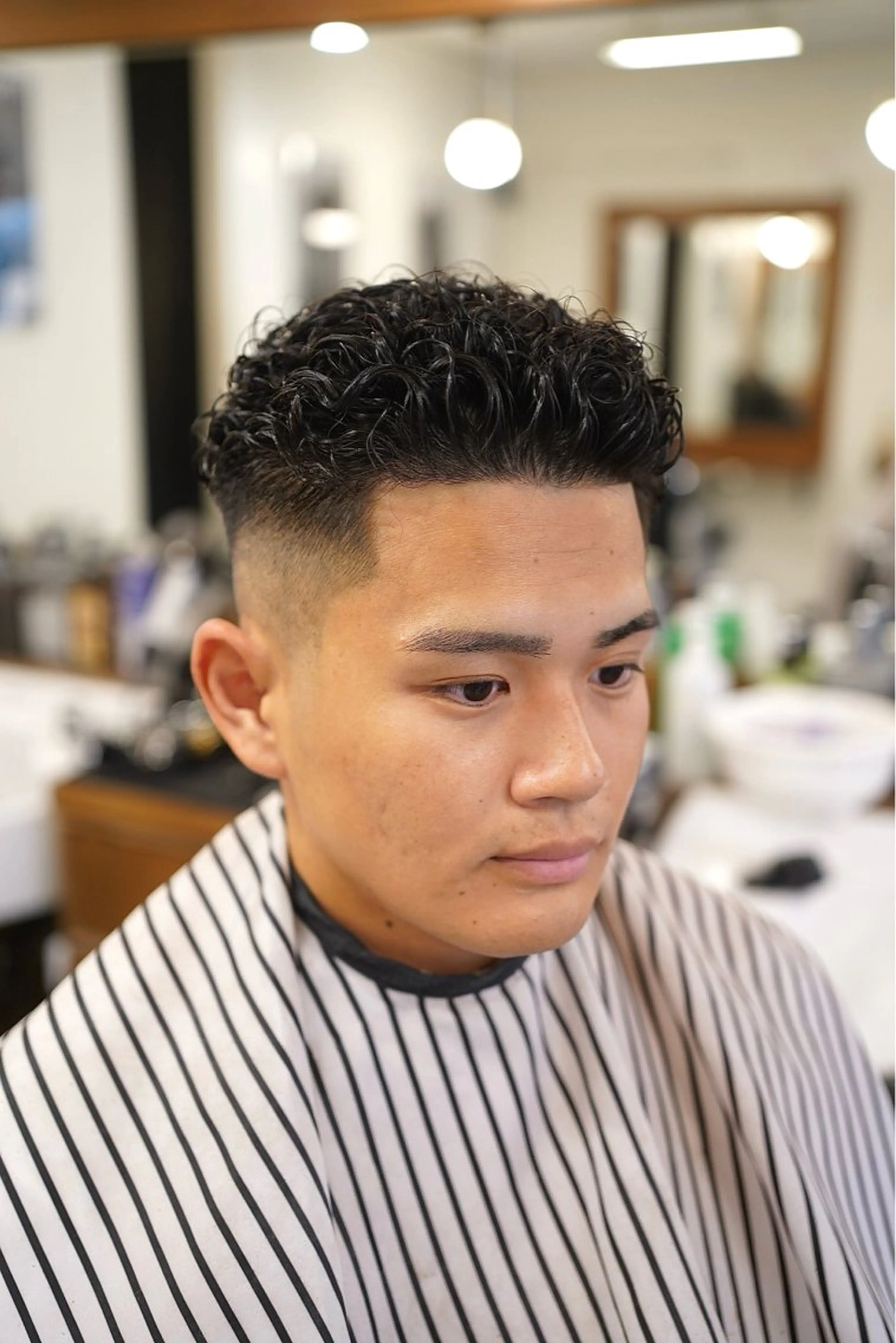 パーマ メンズ メンズパーマ カット パーマ 吉祥寺バーバー takumiのヘアスタイル