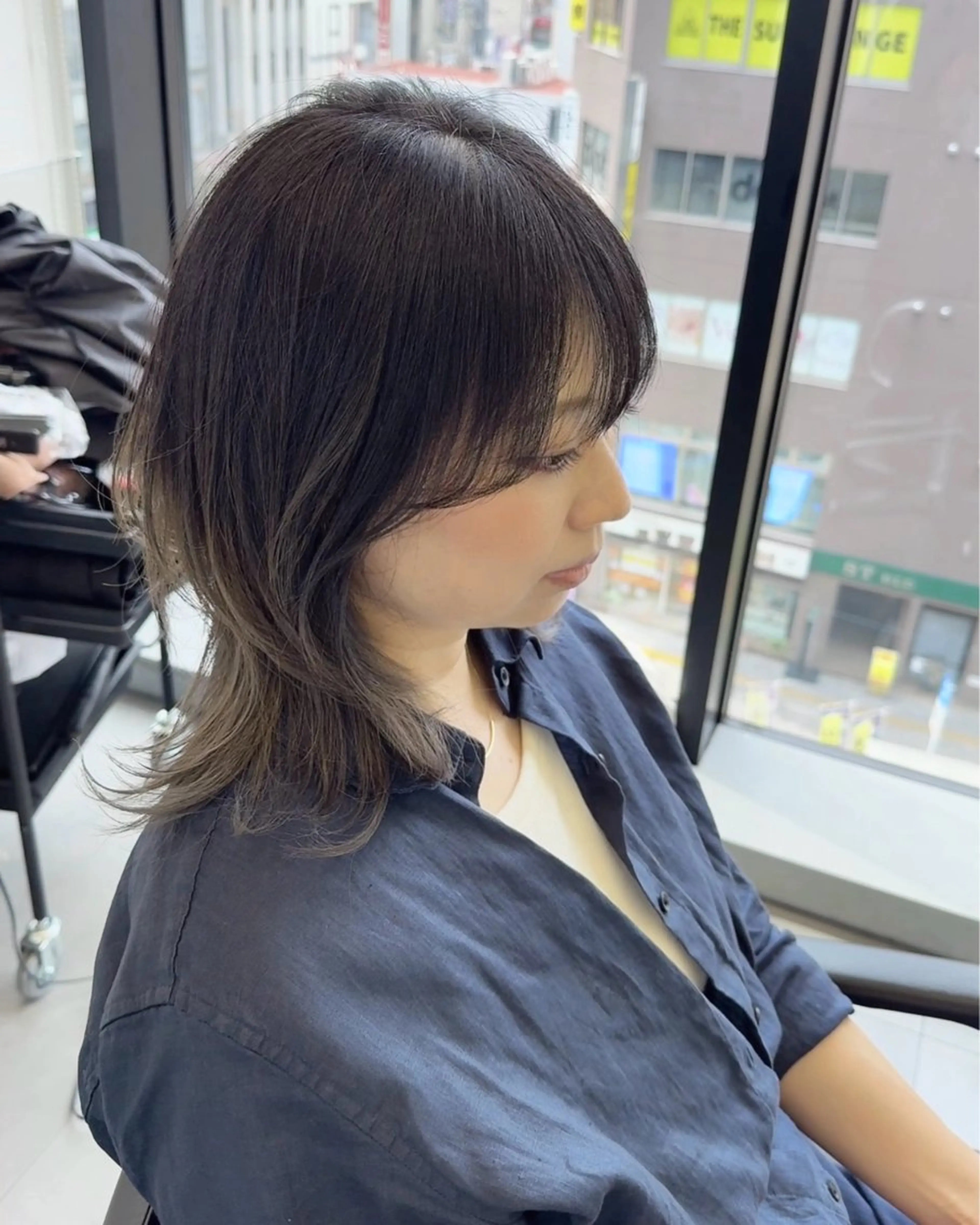 セミロング カラー 韓国風ヘア レイヤーカット トリートメント ワンホンヘア 韓国ヘア🇰🇷 スズキのヘアスタイル