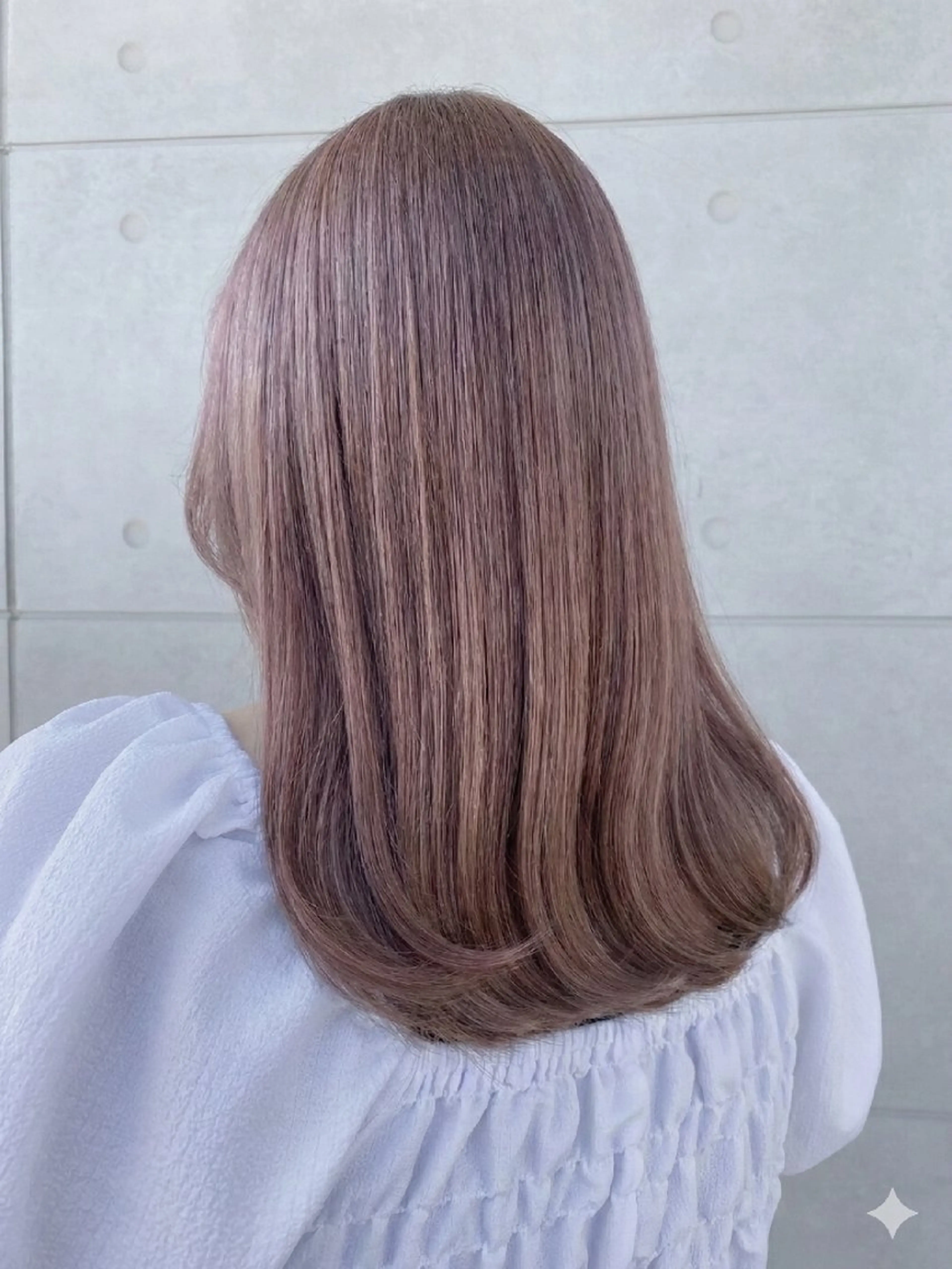 ロング カラー パーマ ベージュカラー ピンクカラー ピンクベージュ 【GRANDEUR】 Matsuiのヘアスタイル