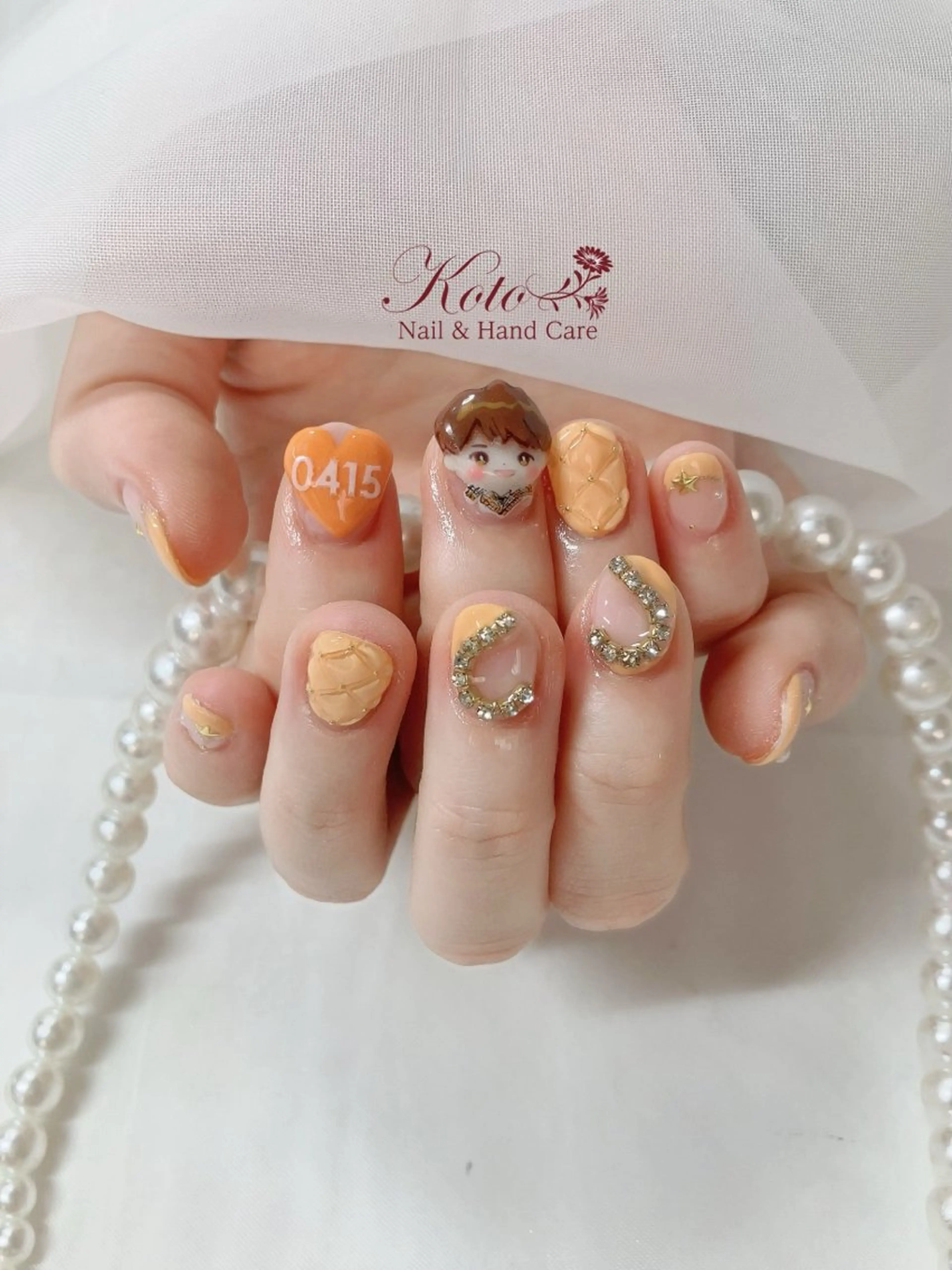 ネイル 長さ出し ジェルネイル 持ち込み ニュアンスネイル 赤色 ハンドネイル Nail Salon KOTOのネイルデザイン