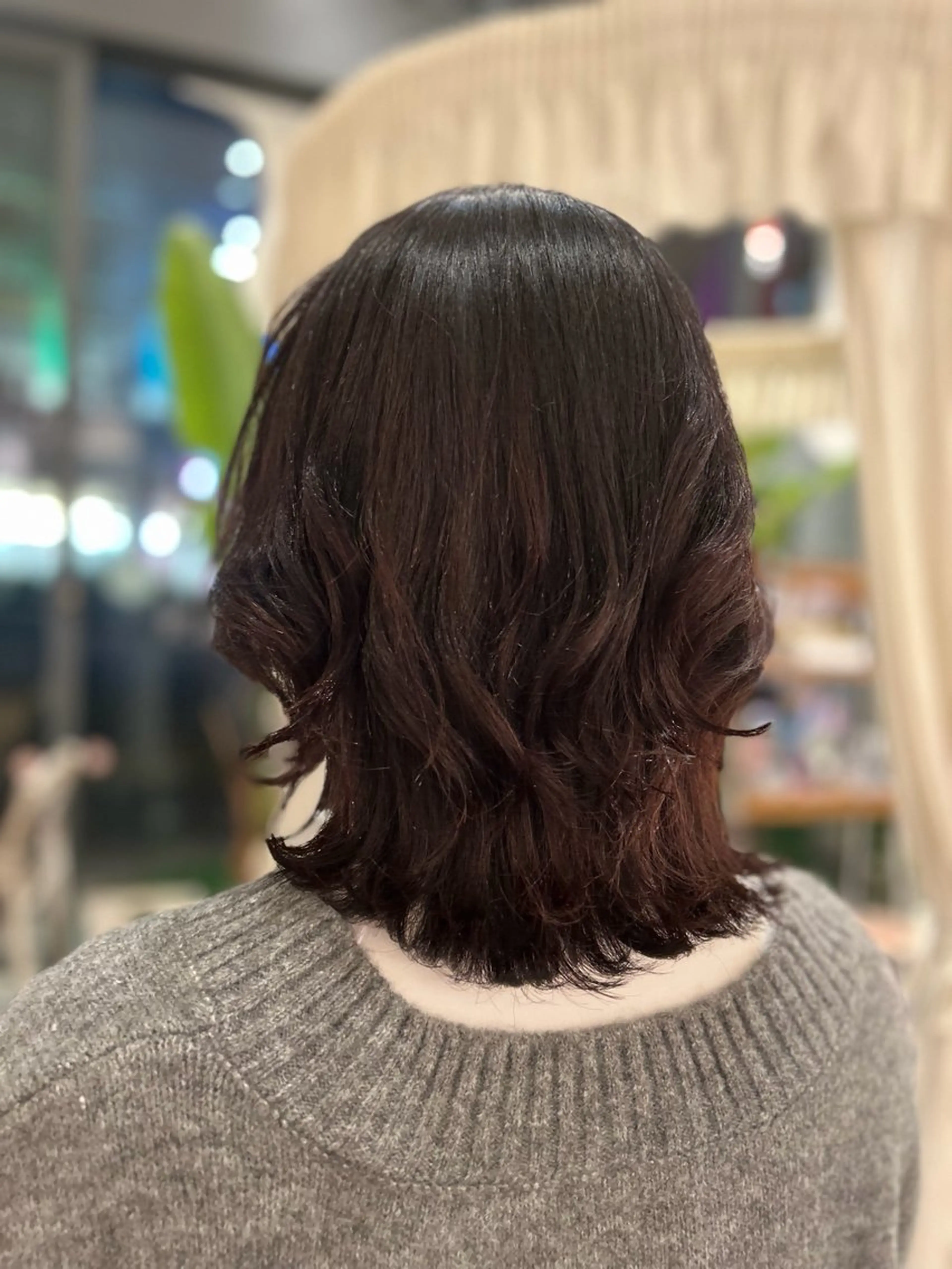 ミディアム カラー ヘアアレンジ 艶髪白髪染め★ 野口心花のヘアスタイル