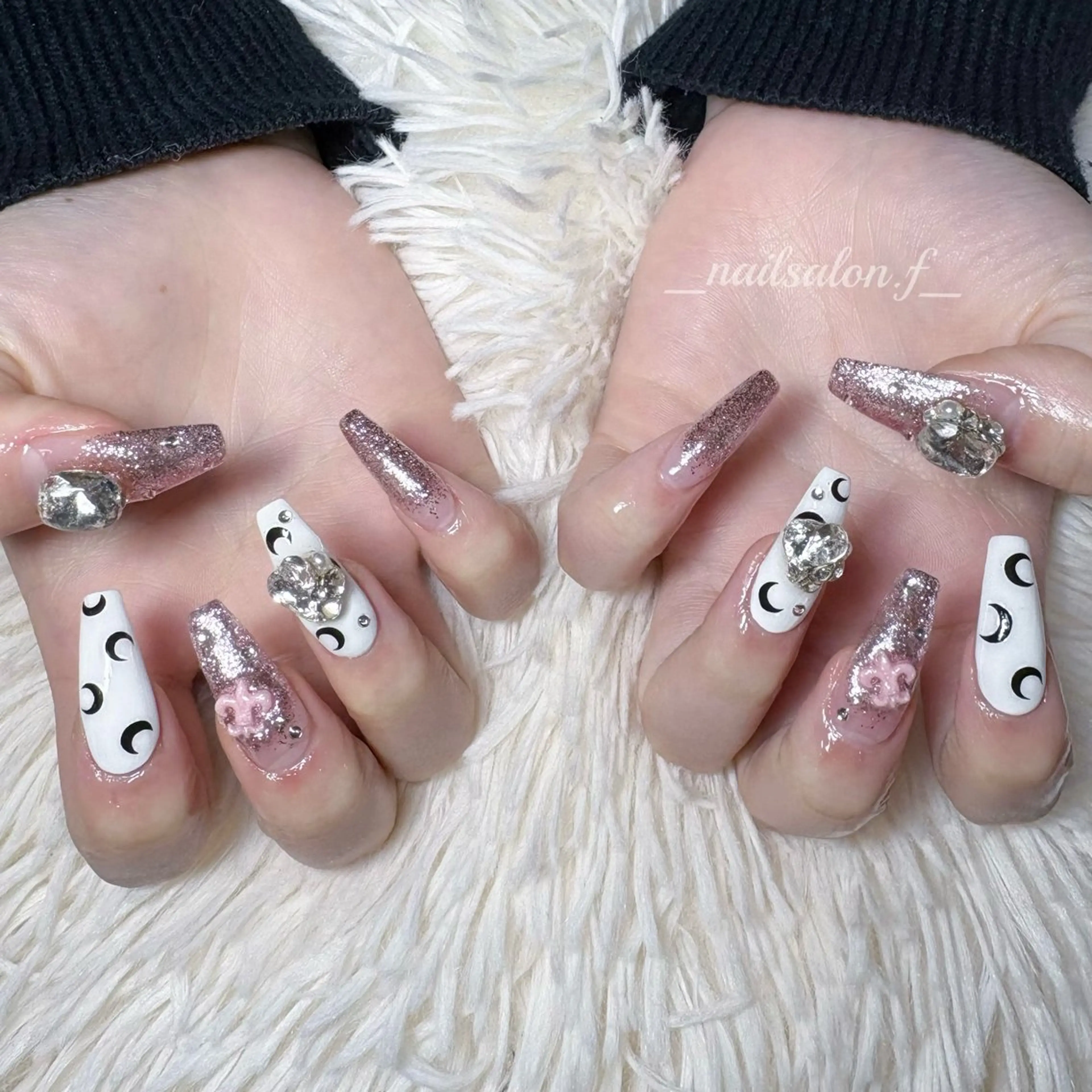 ネイル ロングネイル 春ネイル ハンドネイル Nailsalon Fのネイルデザイン