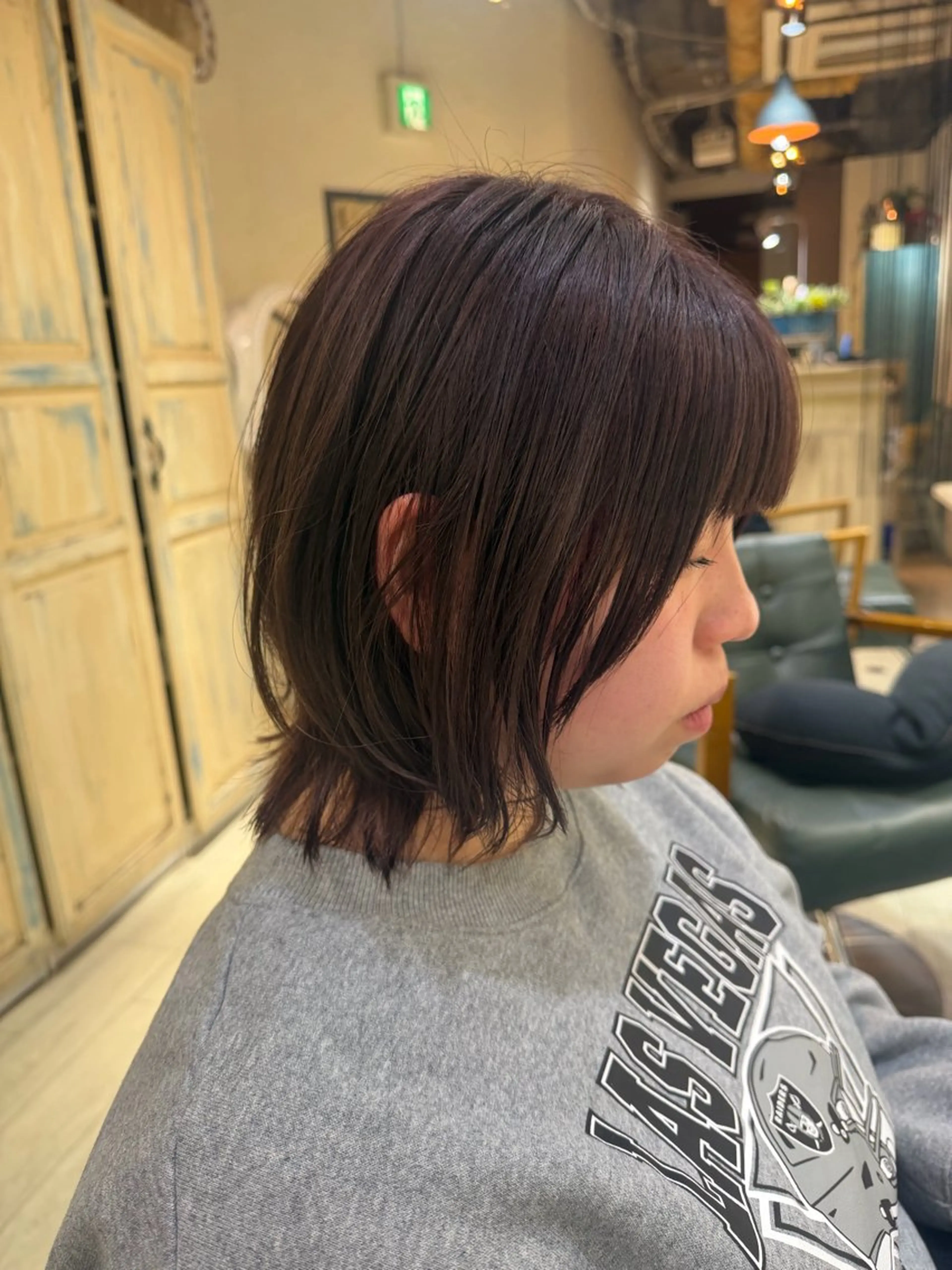 ミディアム カラー カット ヘアカラー パーマ 縮毛矯正 トリートメント たけかわ みずきのヘアスタイル