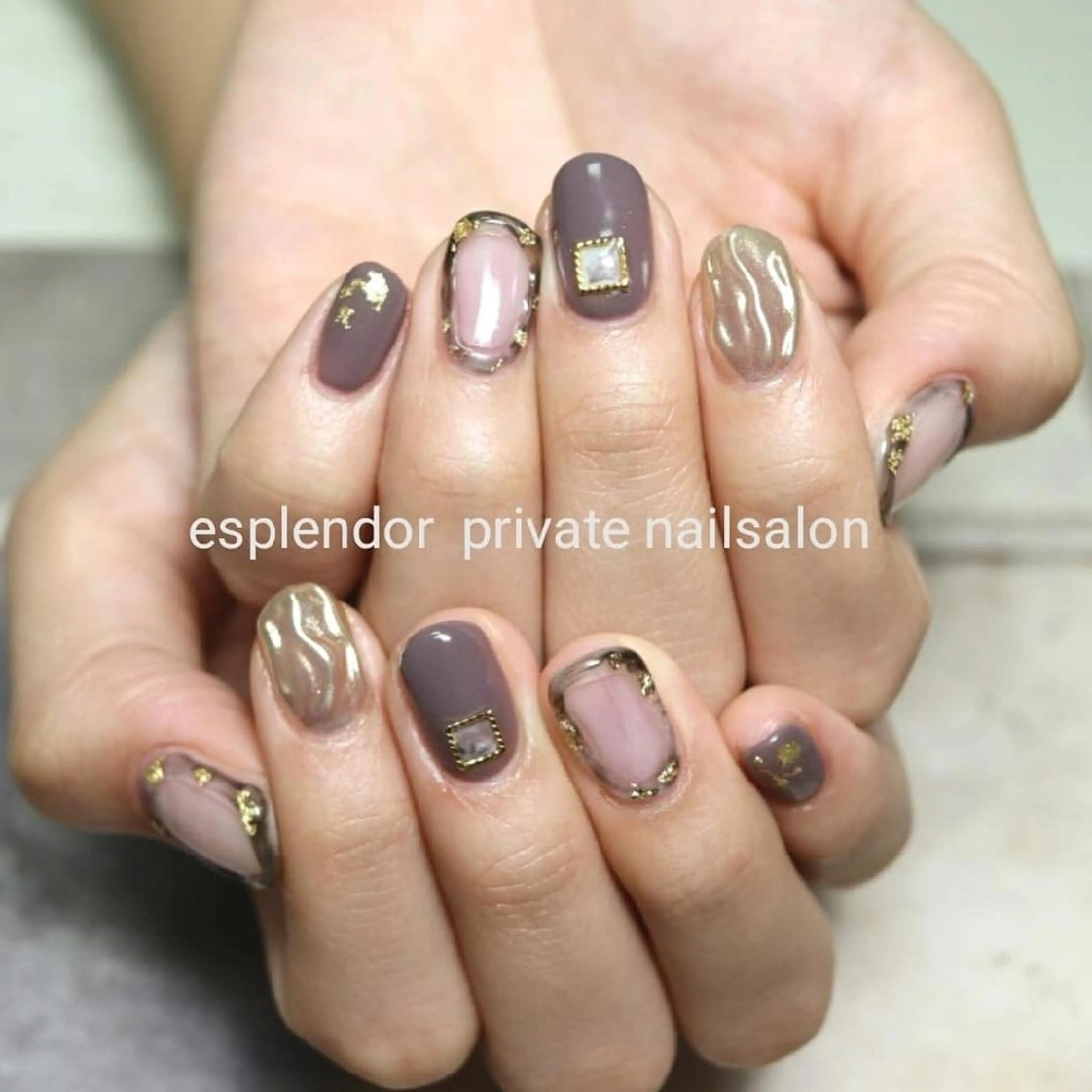 ネイル ミラーネイル ニュアンスネイル esplendor  エスプレンドル所属・esplendor  小野寺のネイルデザイン