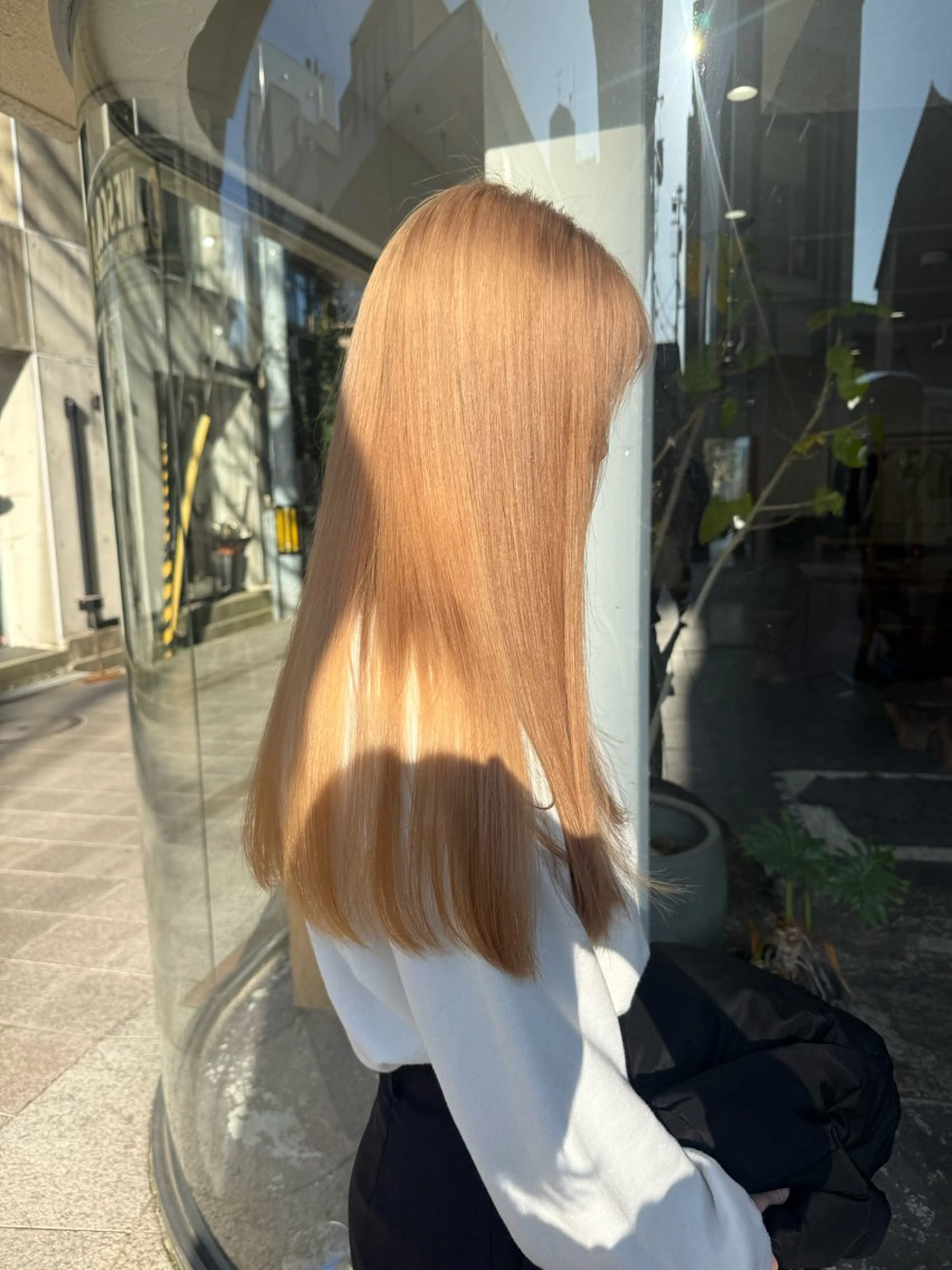 ロング カラー カット ヘアカラー トリートメント 伶風/ボブ/ ハッシュカットのヘアスタイル