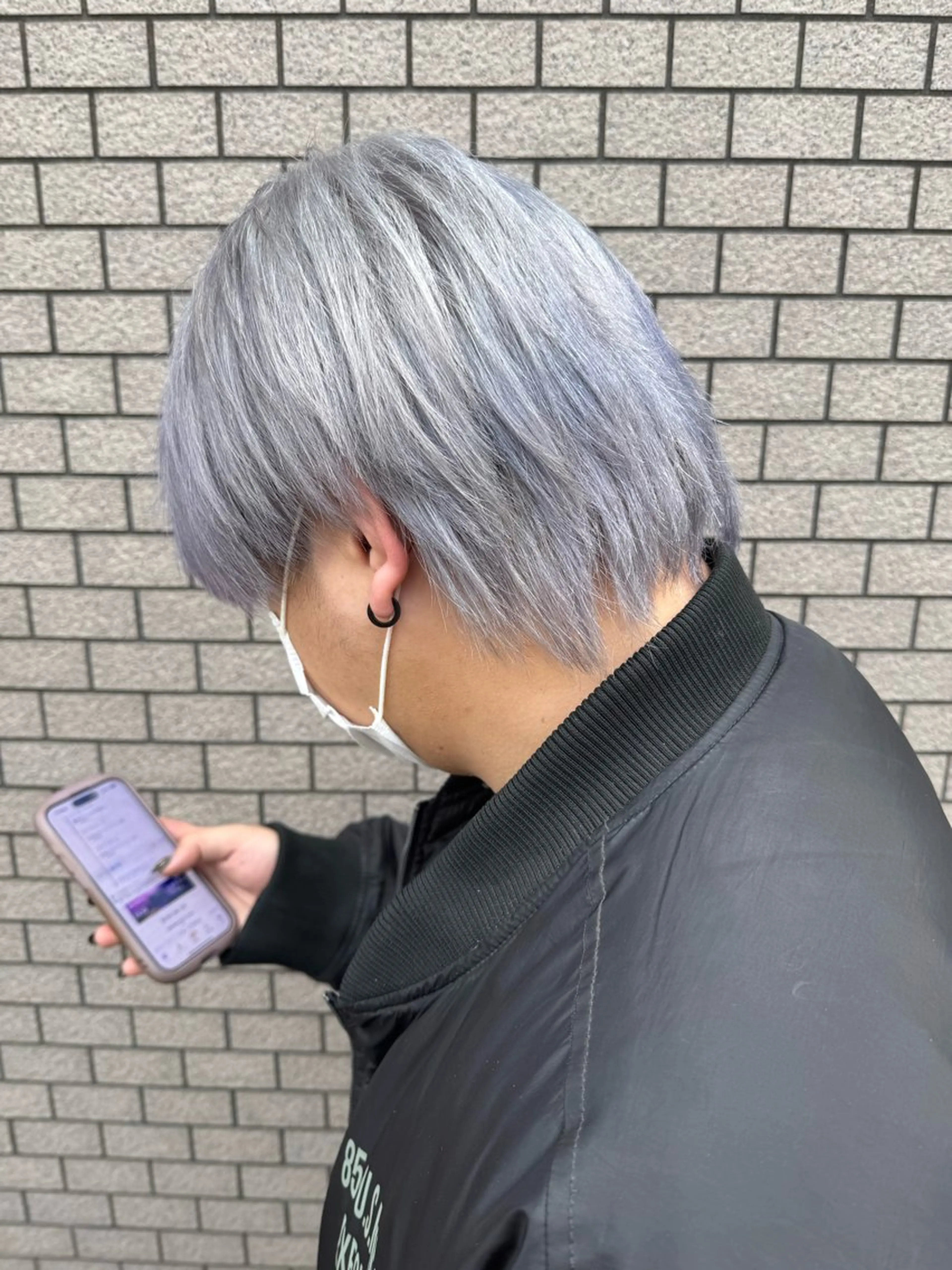 ショート カラー メンズ ヘアカラー パーマ/ハイトーン /吉田眞のヘアスタイル